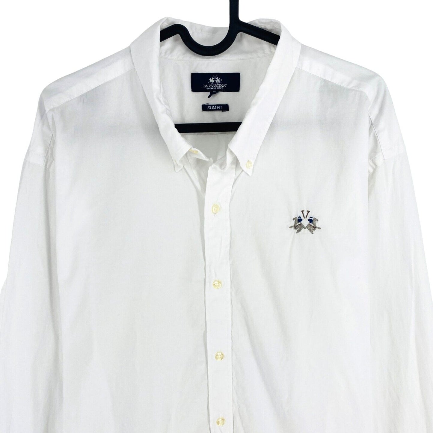 LA MARTINA Men White Slim Fit Long Sleeves Shirt Size 3XL