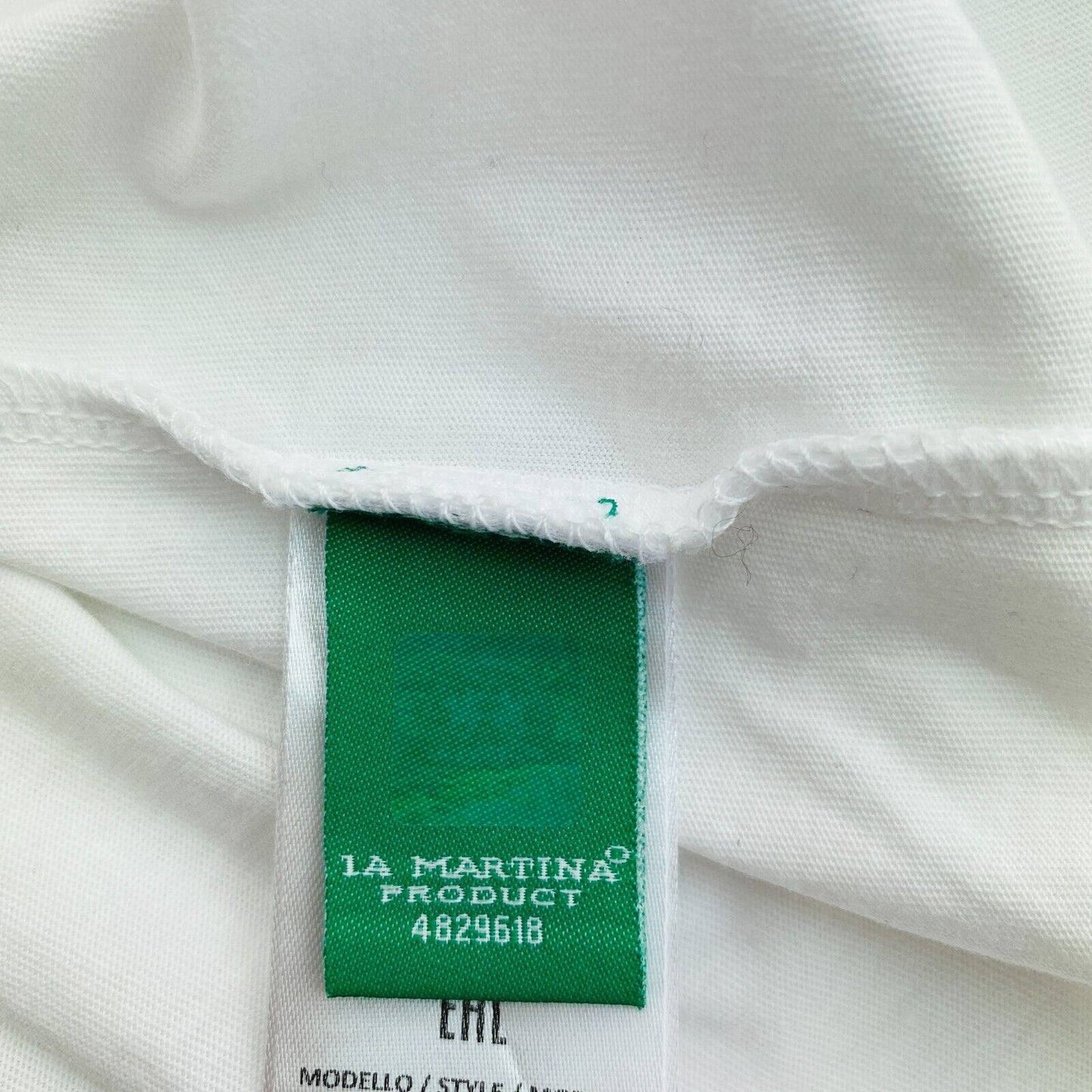 LA MARTINA White Cotton Jersey Short Sleeves Crew Neck T Shirt Size S