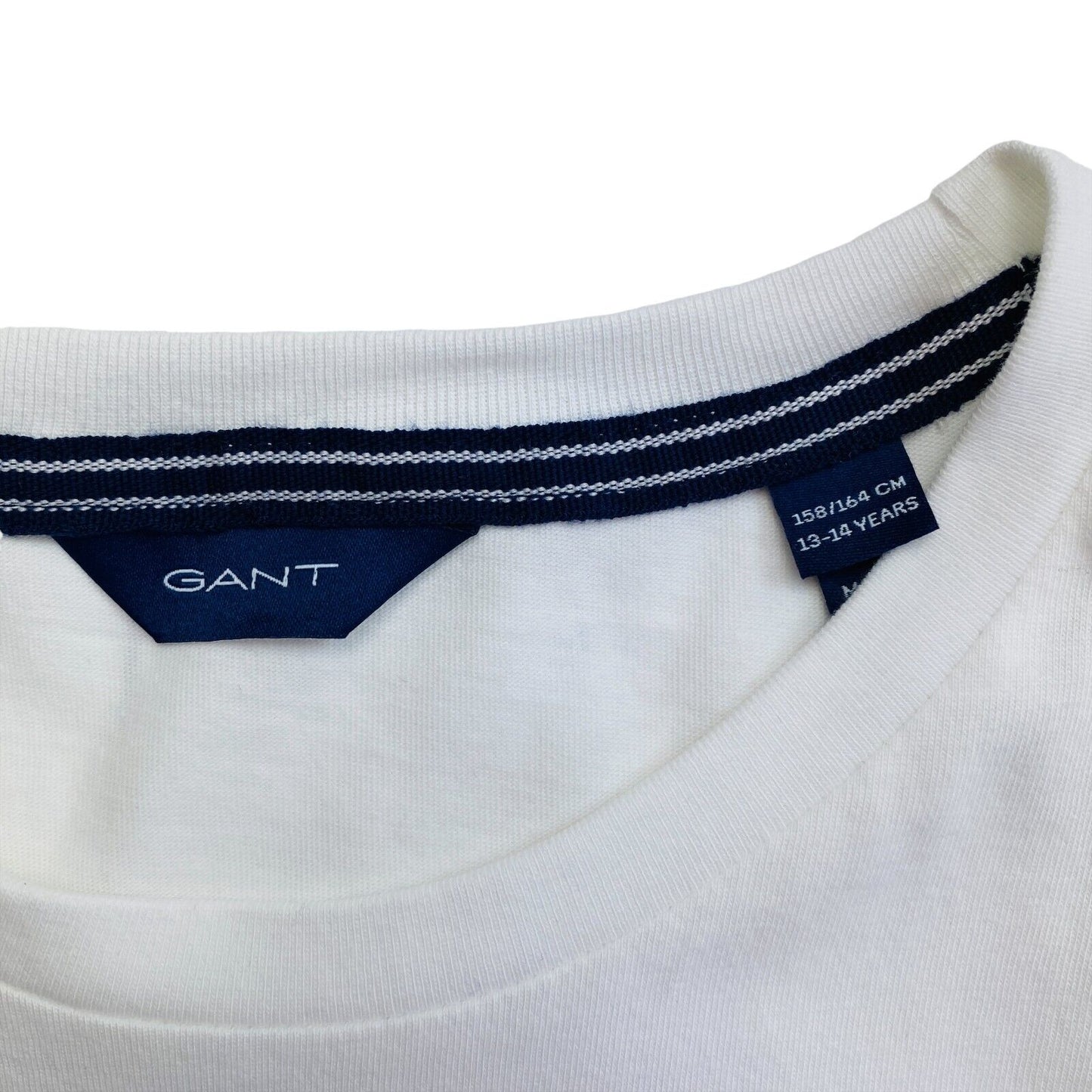 GANT Girls White Original Crew Neck T-Shirt Size 13 - 14 Years 158/164 cm