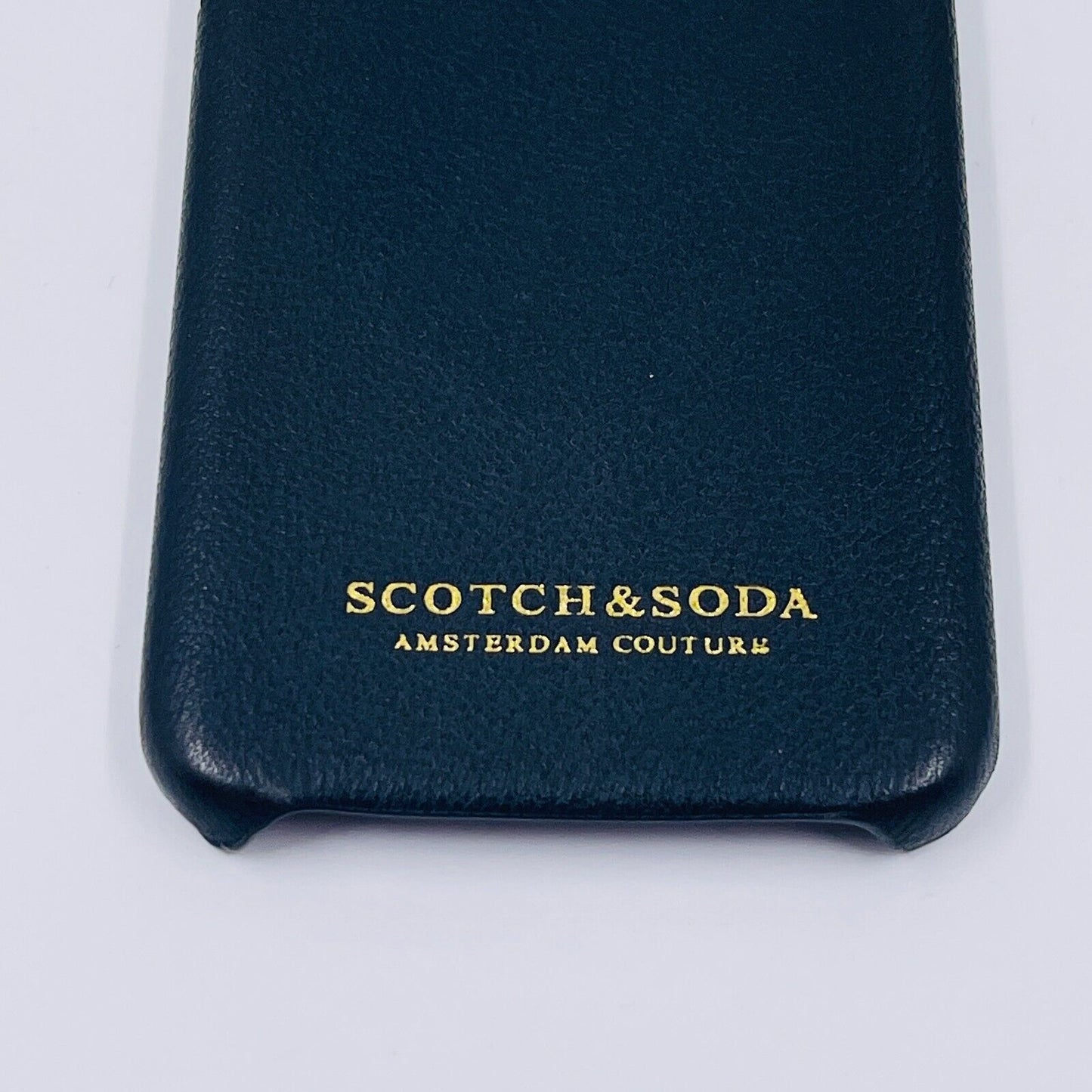 Scotch &amp; Soda Étui en cuir véritable noir pour Samsung Galaxy S7