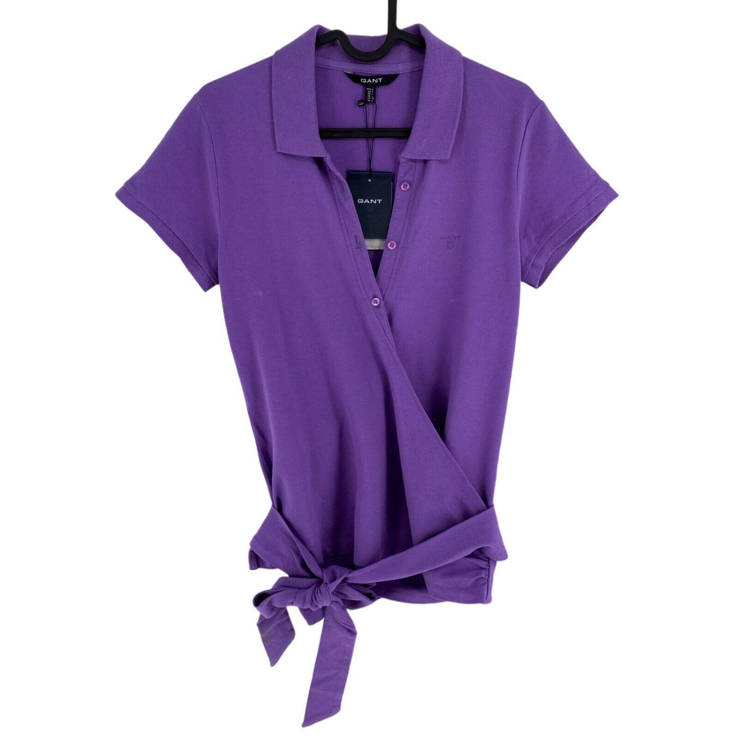 GANT Purple Pique Polo Wrap Up Shirt Size L