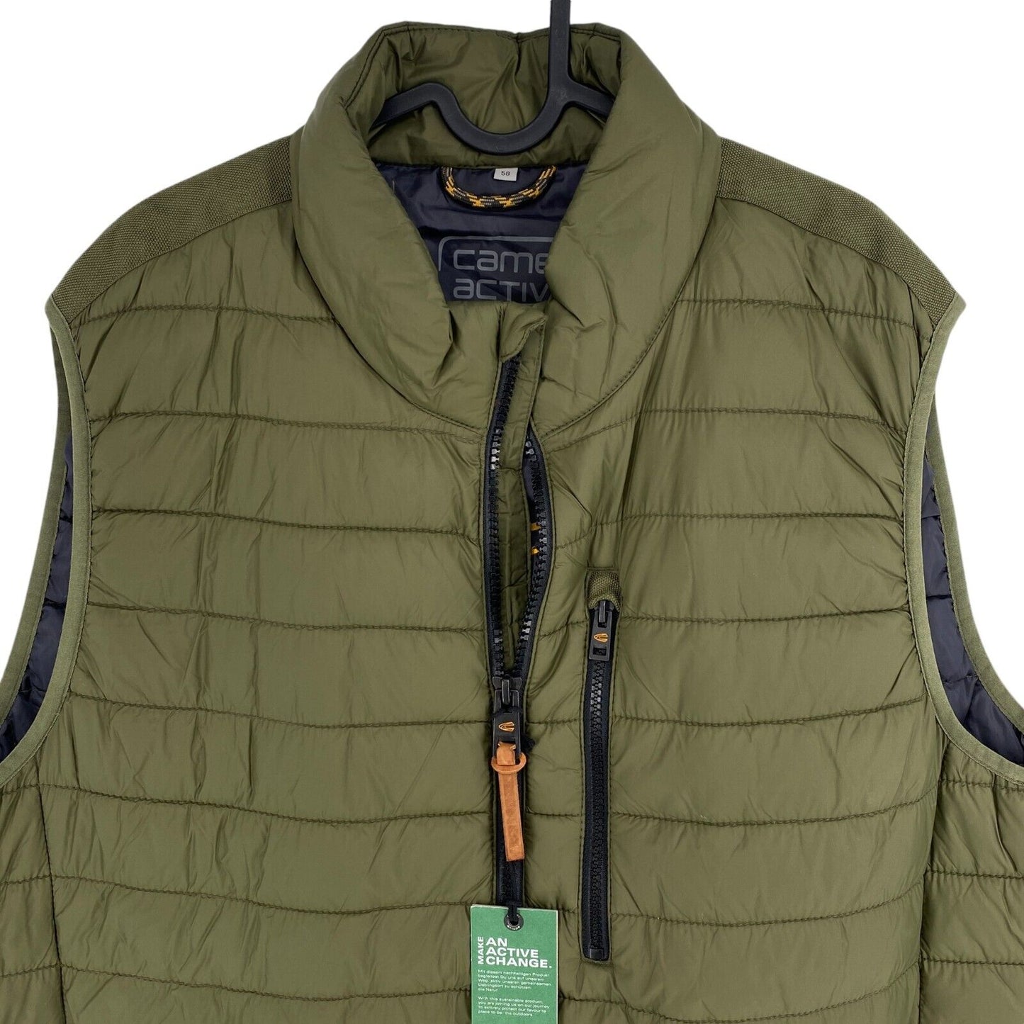 CAMEL ACTIVE Men Dark Green Padded Vest Waistcoat Size EU 58 UK/US 48