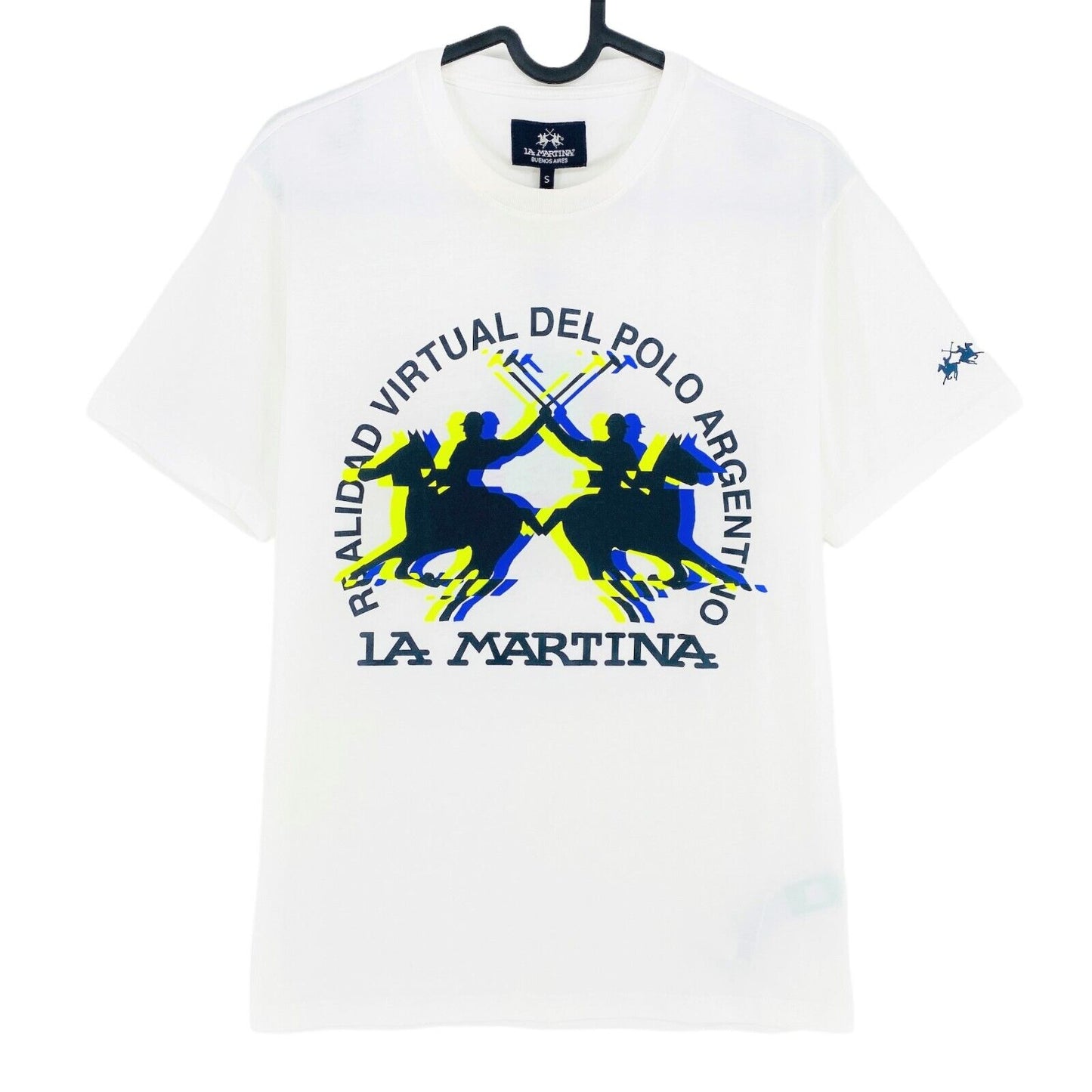 LA MARTINA White Graphic Print Jersey Crew Neck T-Shirt Size S