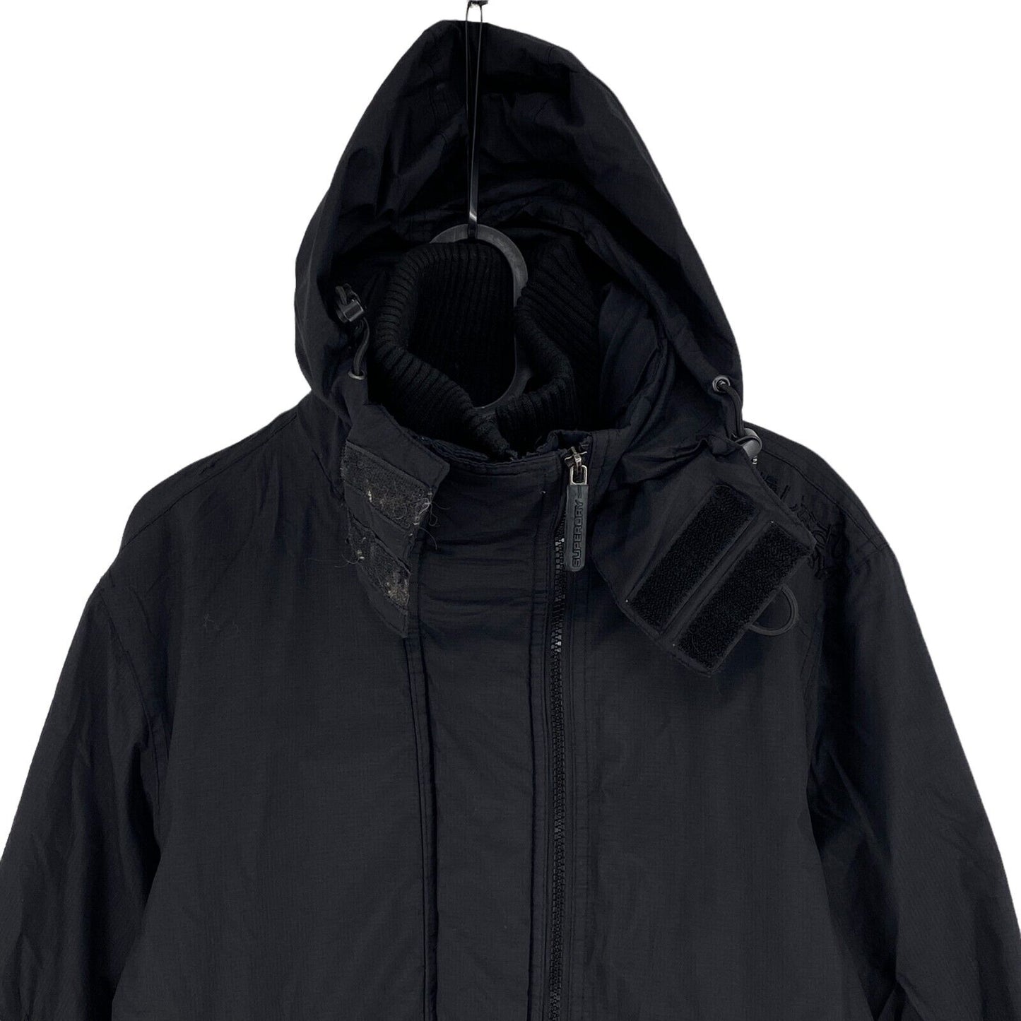 SUPERDRY The Windcheater Black Hooded Jacket Size S