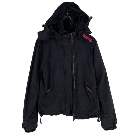 SUPERDRY the windcheater Black Hooded Jacket Size M