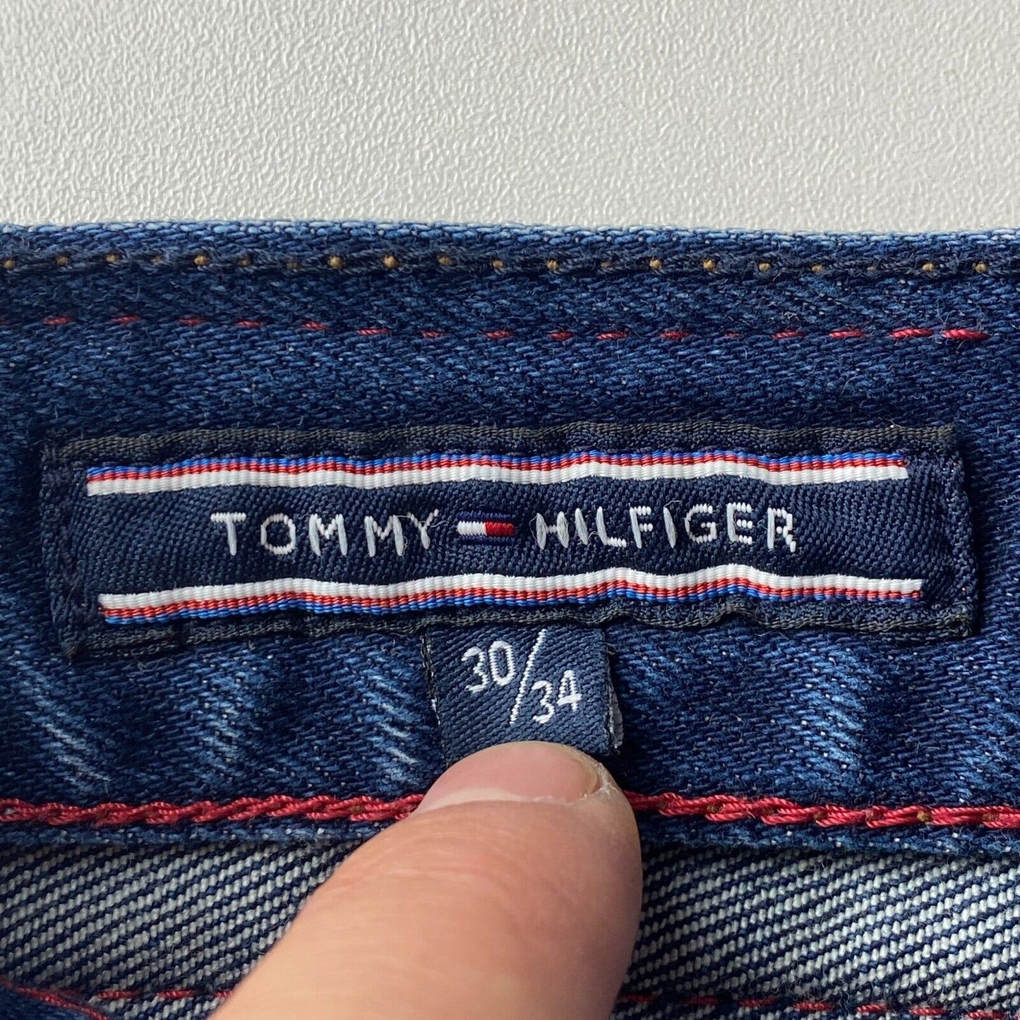 Tommy Hilfiger HUDSON Blue Stretch Regular Straight Fit Jeans W30 L34