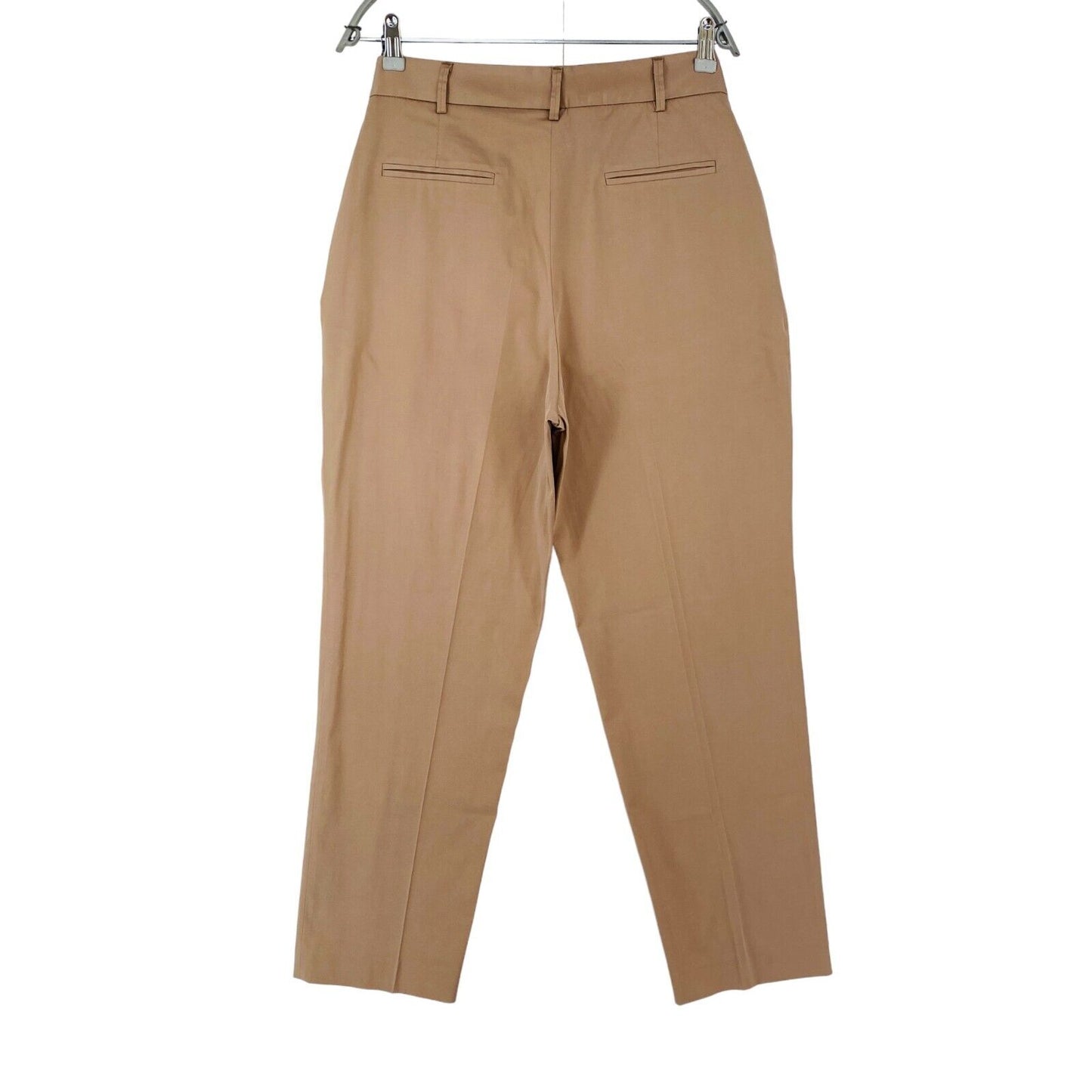 Manuel Ritz Women Brown Stretch Regular Straight Fit Dress Trousers IT 44 W29