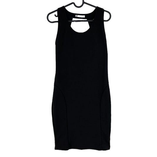 Lefties Black Sleeveless Round Neck Knit Sheath Dress Size L