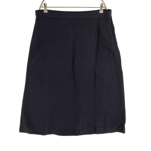 GANT Navy Blue Linen Viscose Midi Skirt Size 2XL XXL