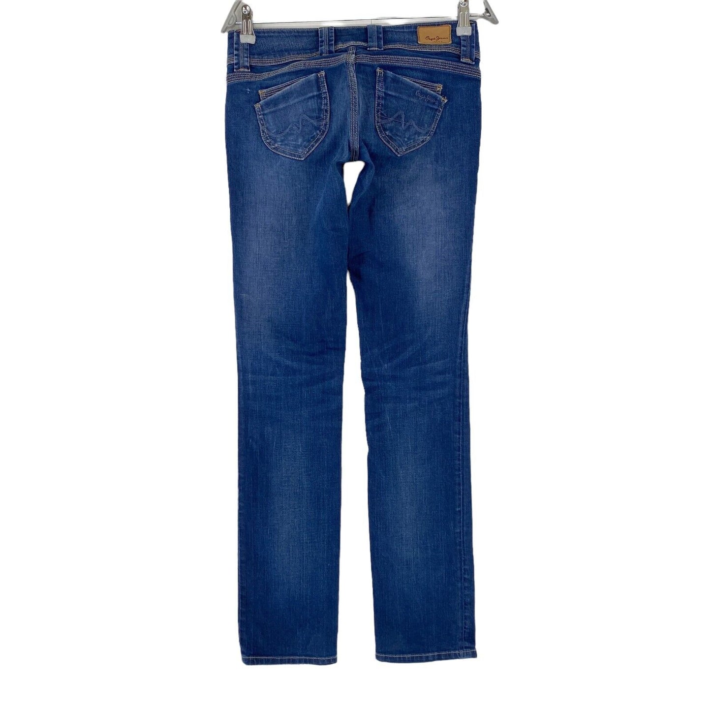 Pepe Jeans Damen Jeans mit niedriger Taille und geradem Bein, Blau, Größe W26 L32