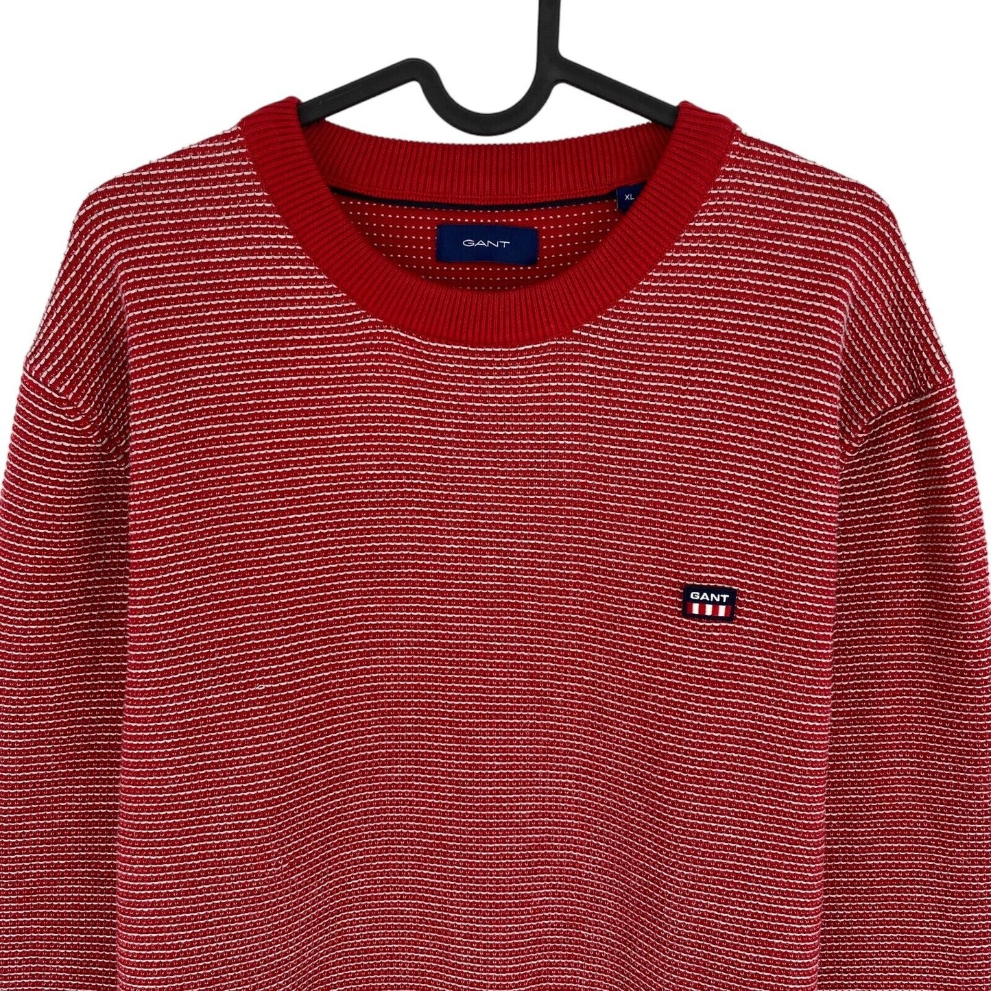 GANT Red Light Texture Crew Neck Sweater Pullover Size XL