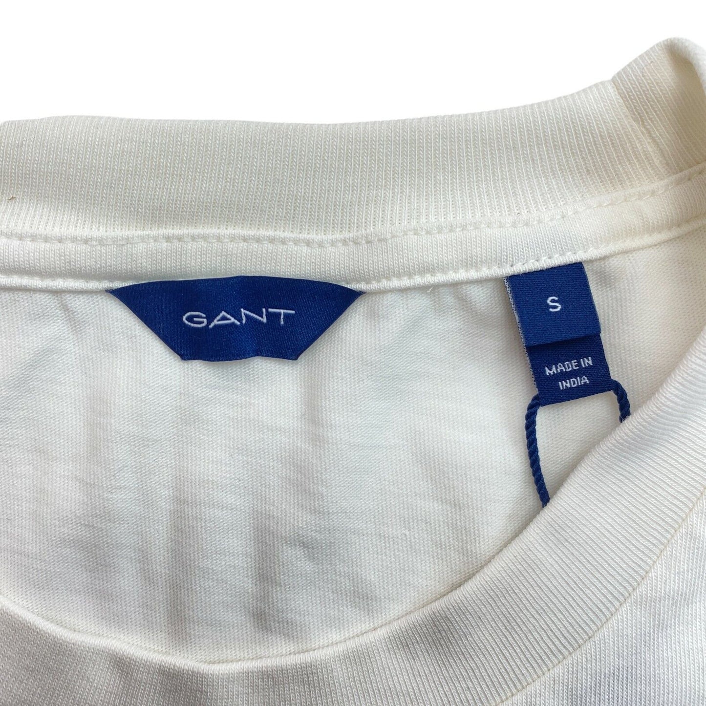 GANT T-Shirt mit Rundhalsausschnitt und Grafik, Weiß, Größe S