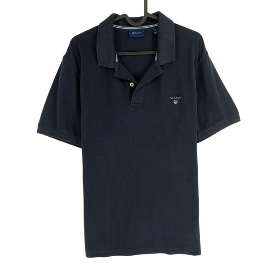 GANT Men Navy Blue Original Pique Short Sleeves Polo Shirt Size L