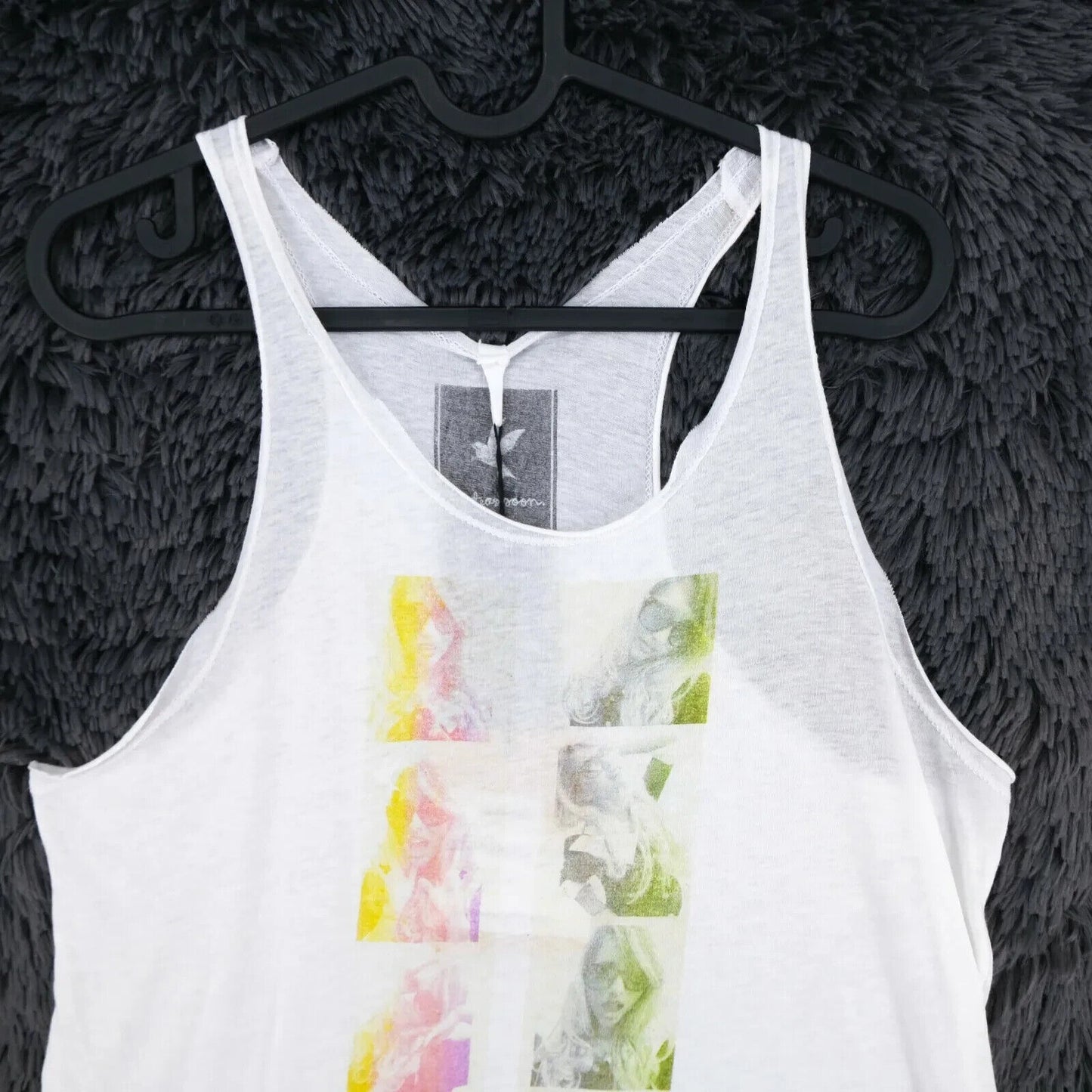 ONE TEASPOON White Graphic Print Tank Top T Shirt Size AU 10 EUR 34 UK 8 US 6