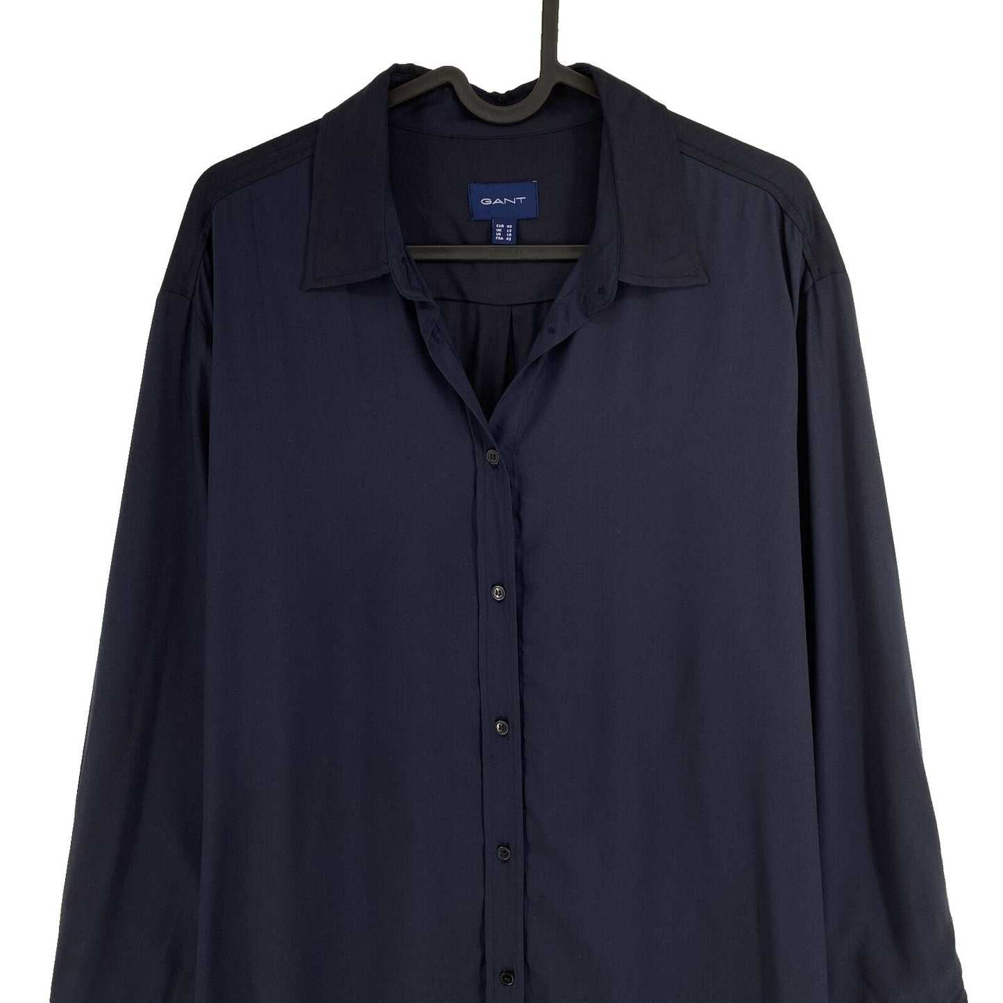 GANT Navy Blue Long Sleeves A Line Shirt Dress Size EU 40 UK 12 US 10