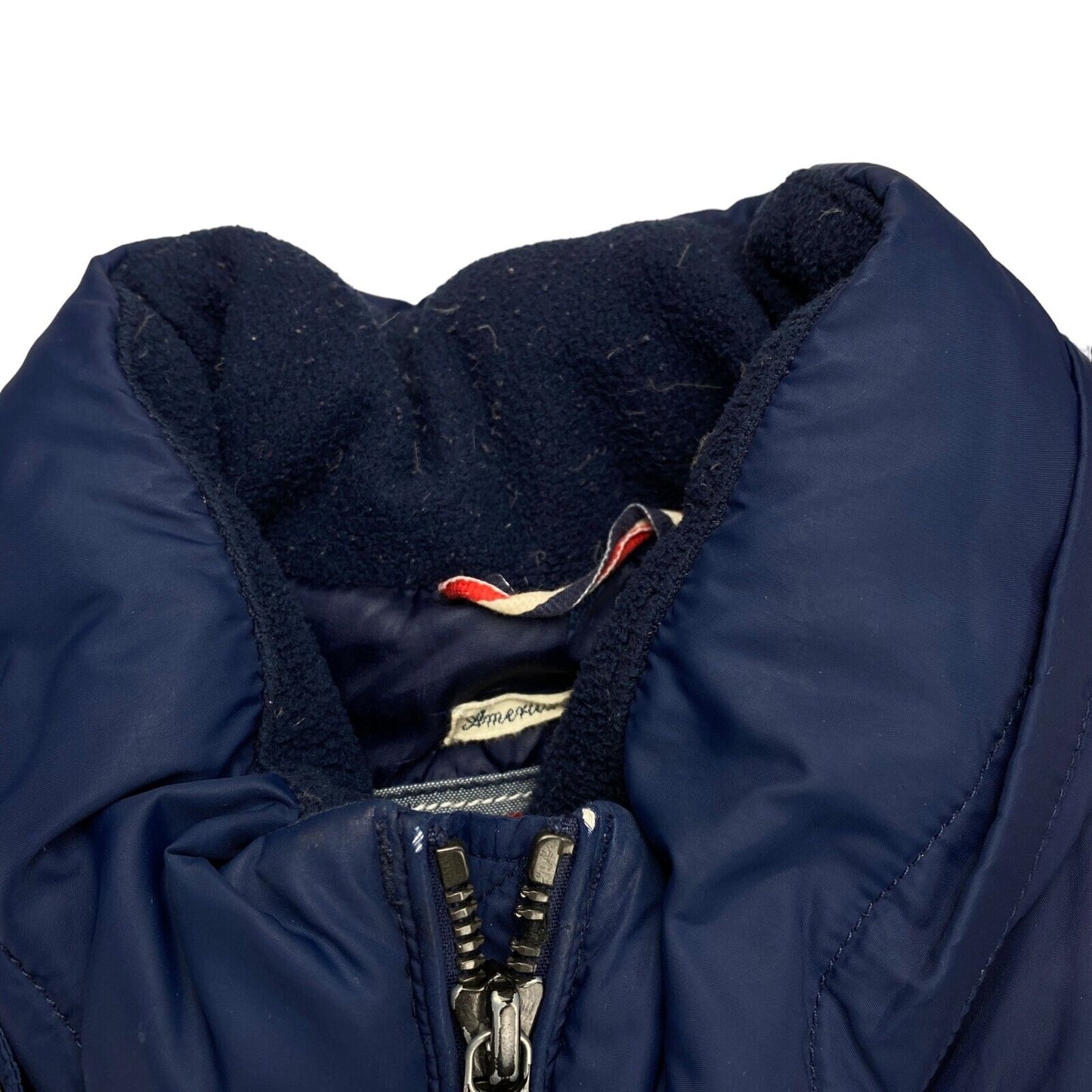 TOMMY HILFIGER DENIM Navy Blue Quilted Down Puffer Jacket Coat Size M