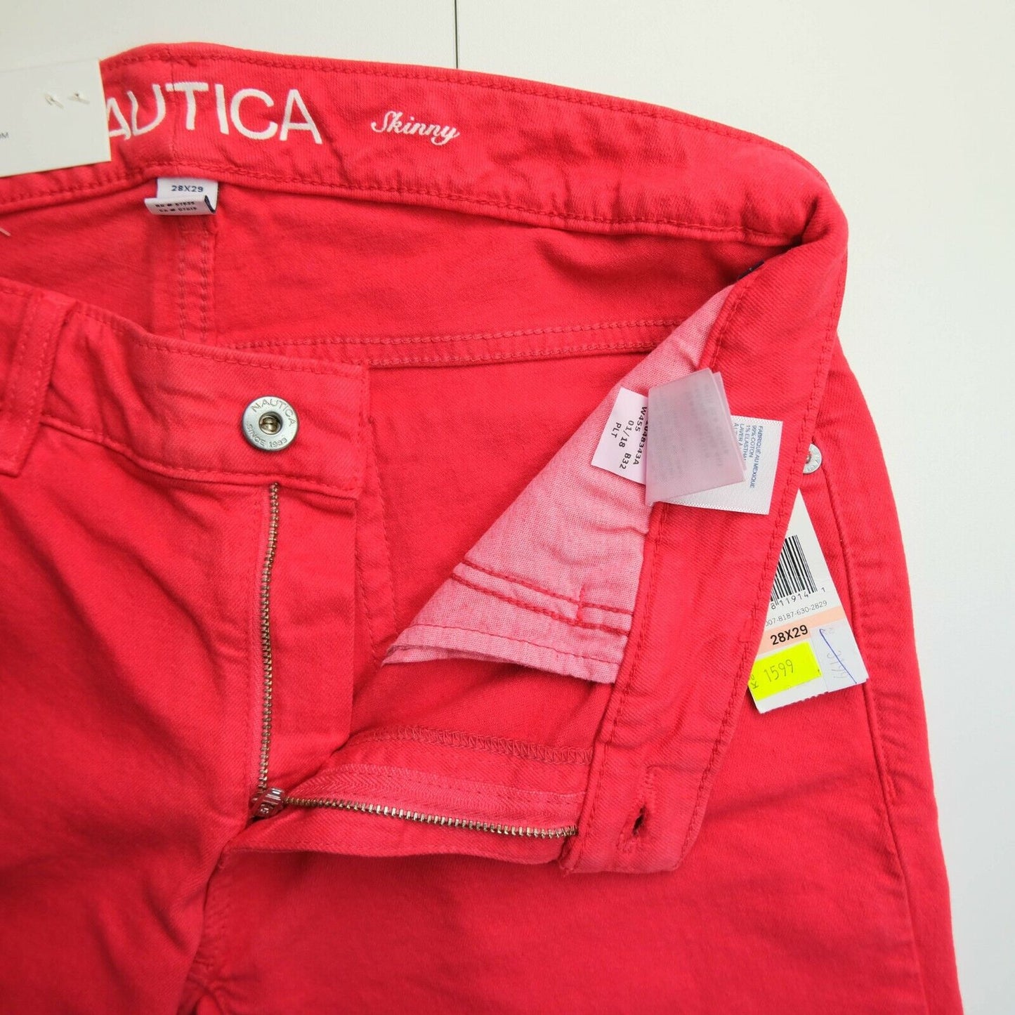 NAUTICA Red Skinny Jeans Size W28 L29