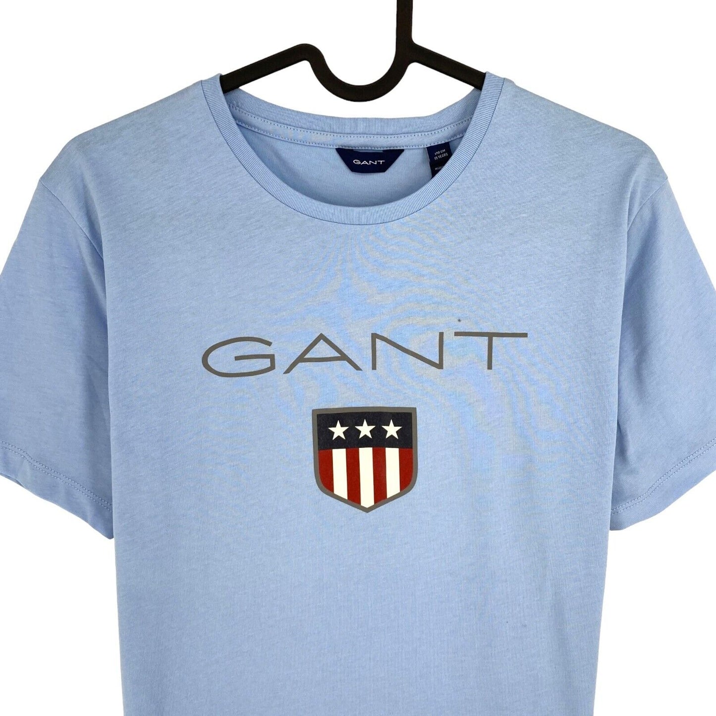 GANT Boys Blue Shield Crew Neck SS T Shirt Size 15 Years 170 cm