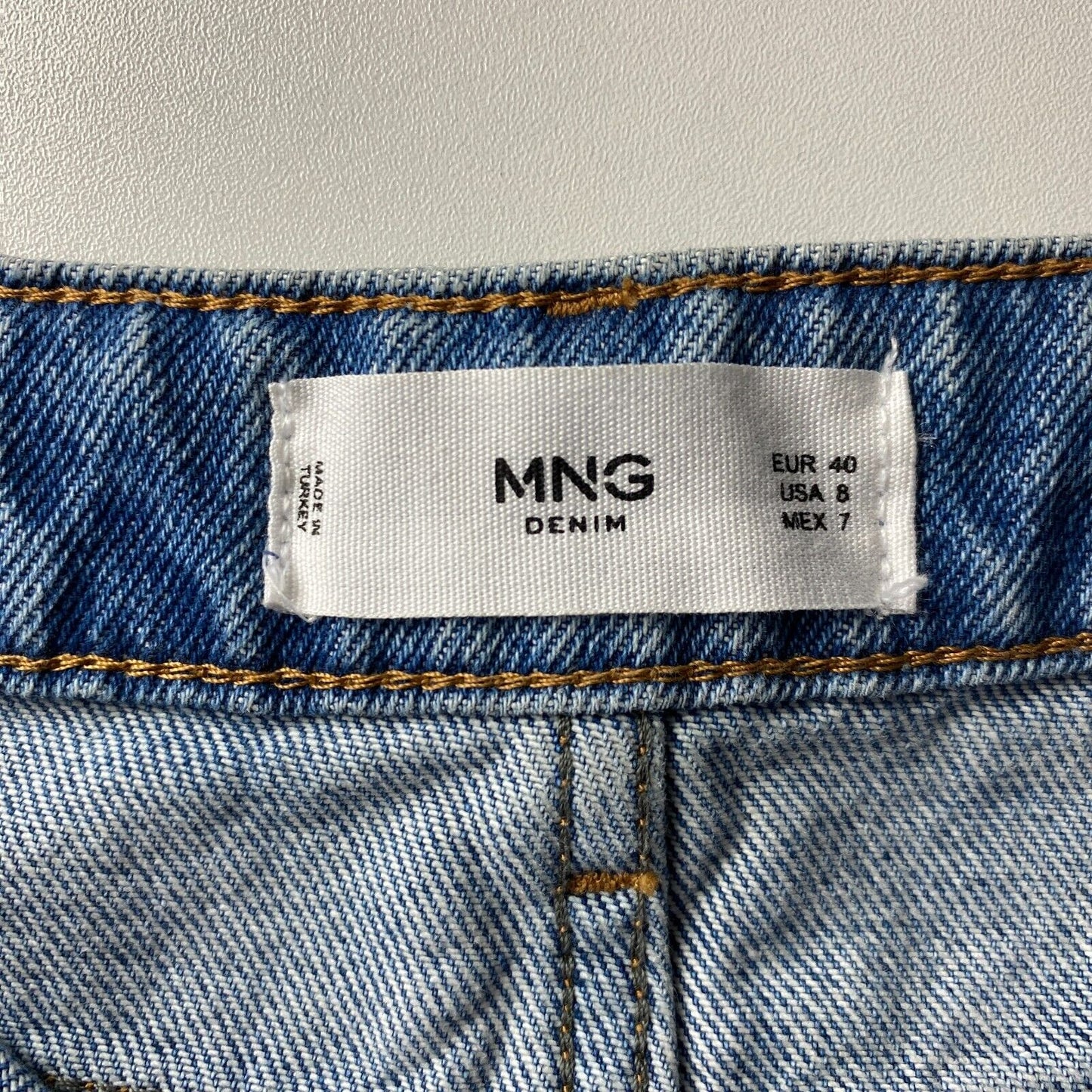 MANGO Damen Jeans im Used-Look, normale Passform, blau, Größe 40, US 8, W31