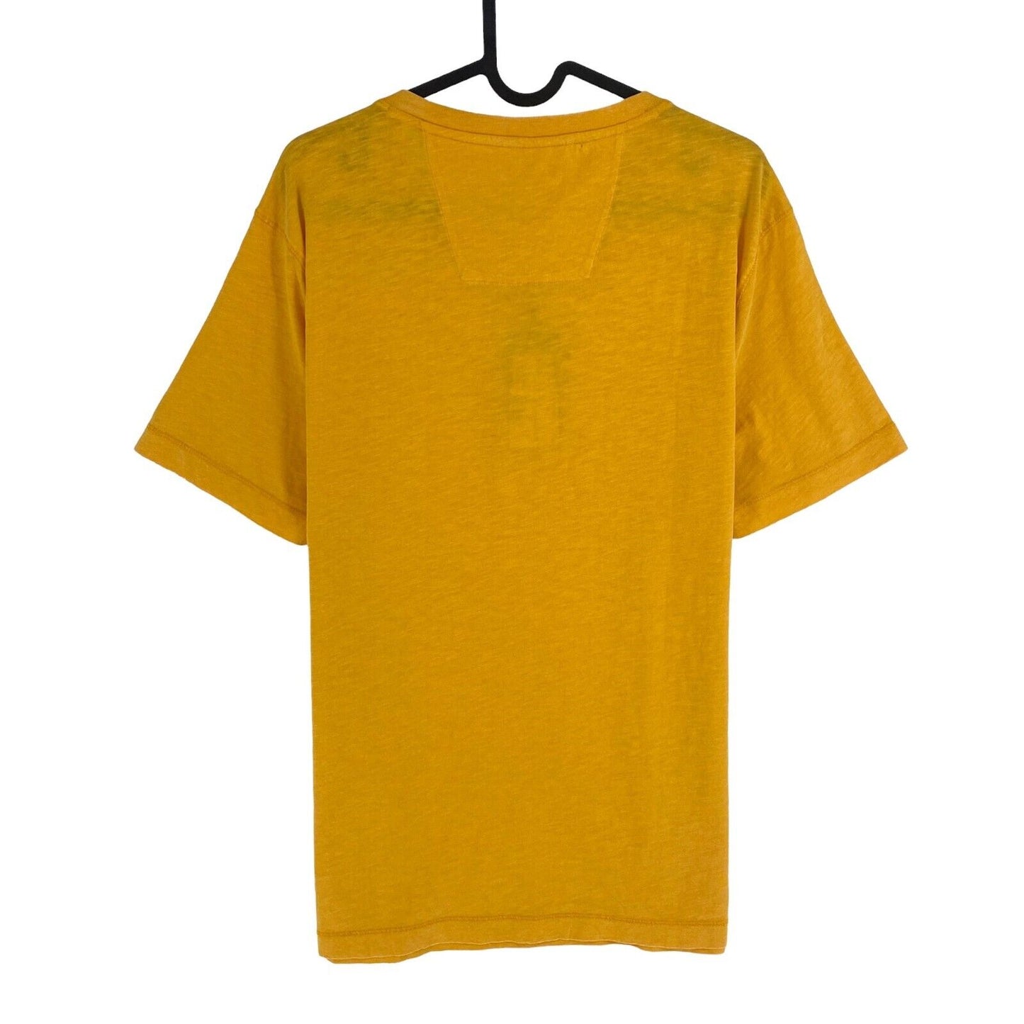 CAMEL ACTIVE Men Yellow Henley Neck Short Sleeves T Shirt Size L