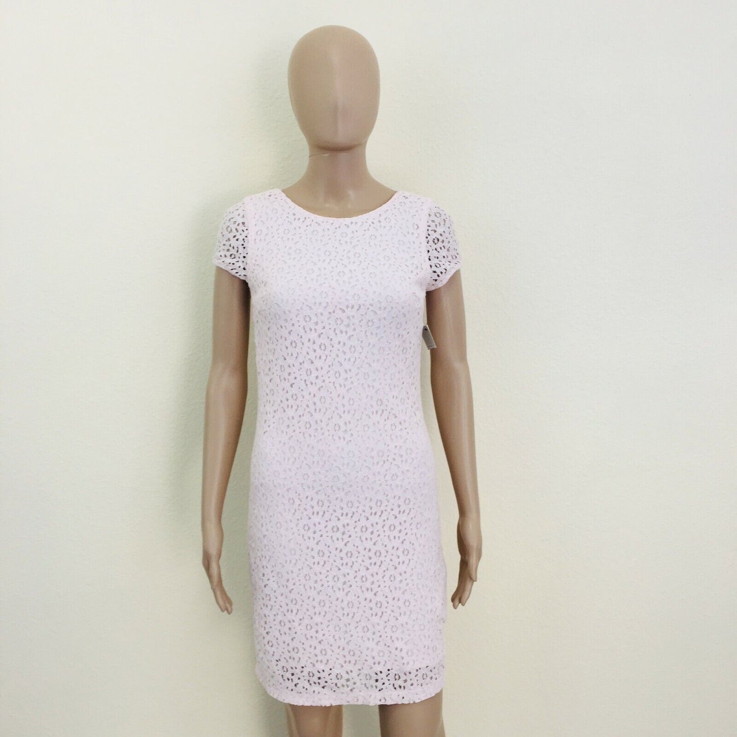 ZARA Pink Crochet Short Sleeve Dress Size S