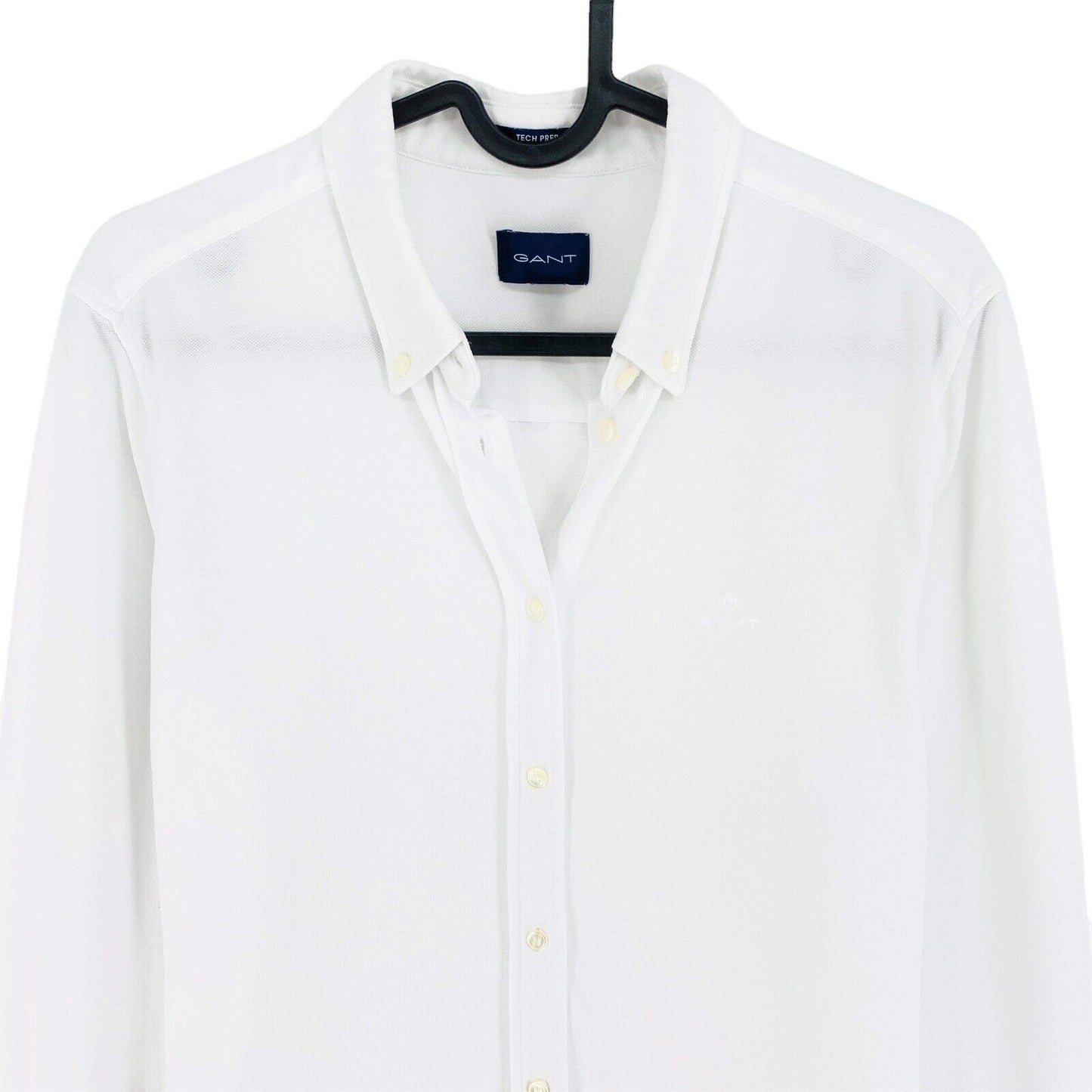 GANT White Tech Prep Pique Shirt Size EU 38 UK 10 US 8