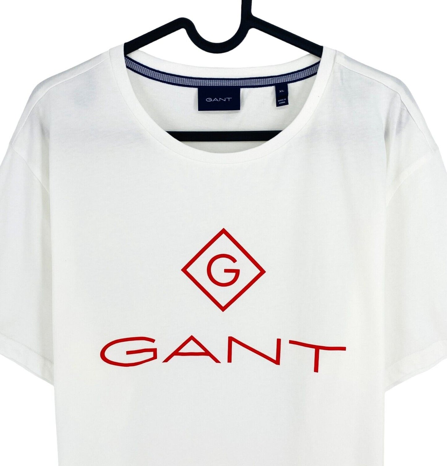 GANT Men White Color Lock Up Crew Neck Short Sleeve T Shirt Size XL