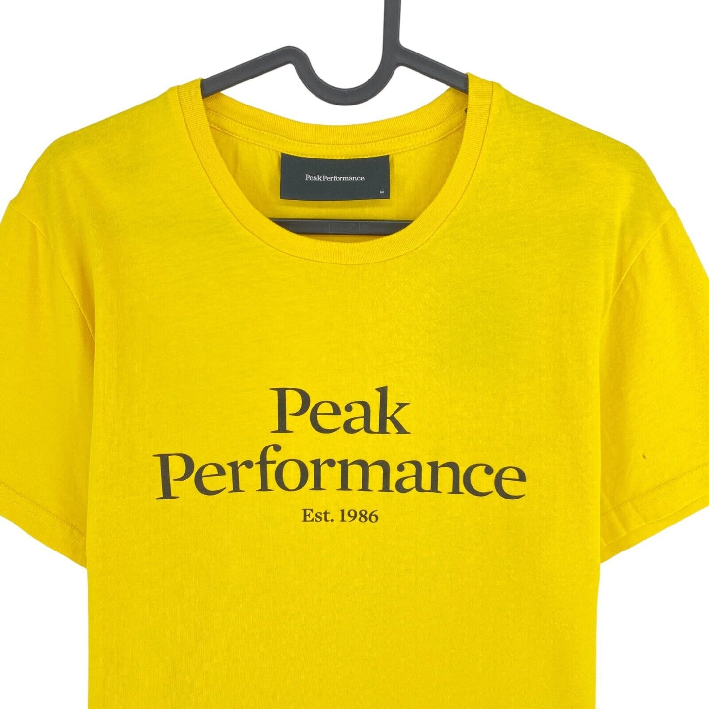 Peak Performance Yellow Original Crew Neck Tee T-Shirt Size M