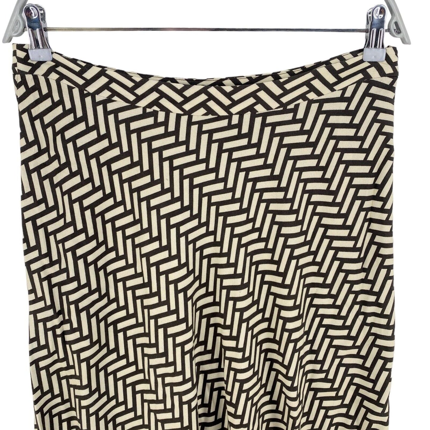 RRP €164 GANT Brown Geometric A Line Skirt Size EU 38 UK 10 US 8