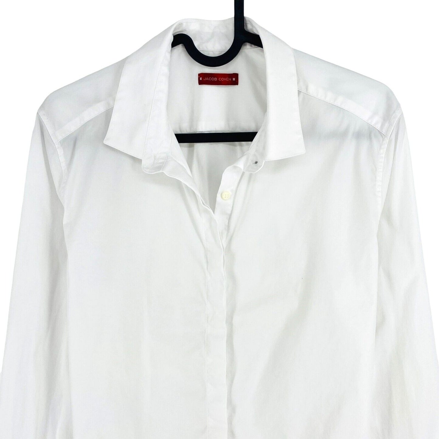 JACOB COHEN Women J367 G White Long Sleeves Shirt Size L