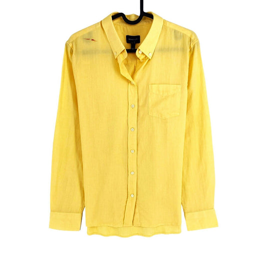 GANT Jaune Reg Air Oxford BD Chemise Taille EU 40 UK 12 US 10