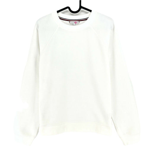 TOMMY HILFIGER White Crew Neck Sweater Jumper Size S