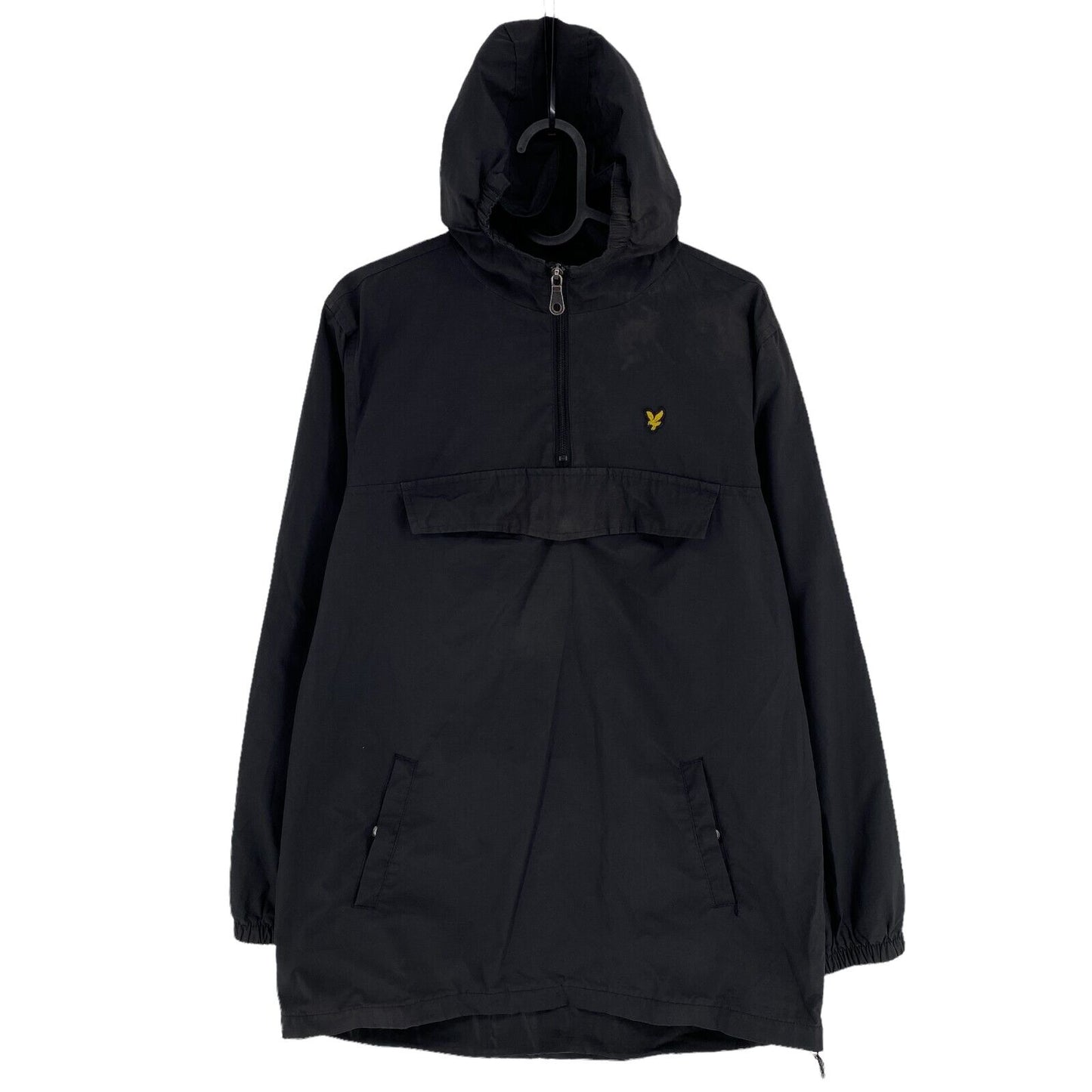 Lyle&Scott Junior Black Hooded Pullover Anorak Jacket Size 14 15 Years