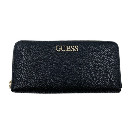 GUESS Women Black Eco Leather Zip Around Wallet