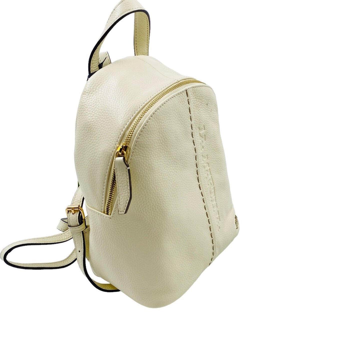 La Martina Beige Sofia 100% Leather Backpack Rucksack Bag