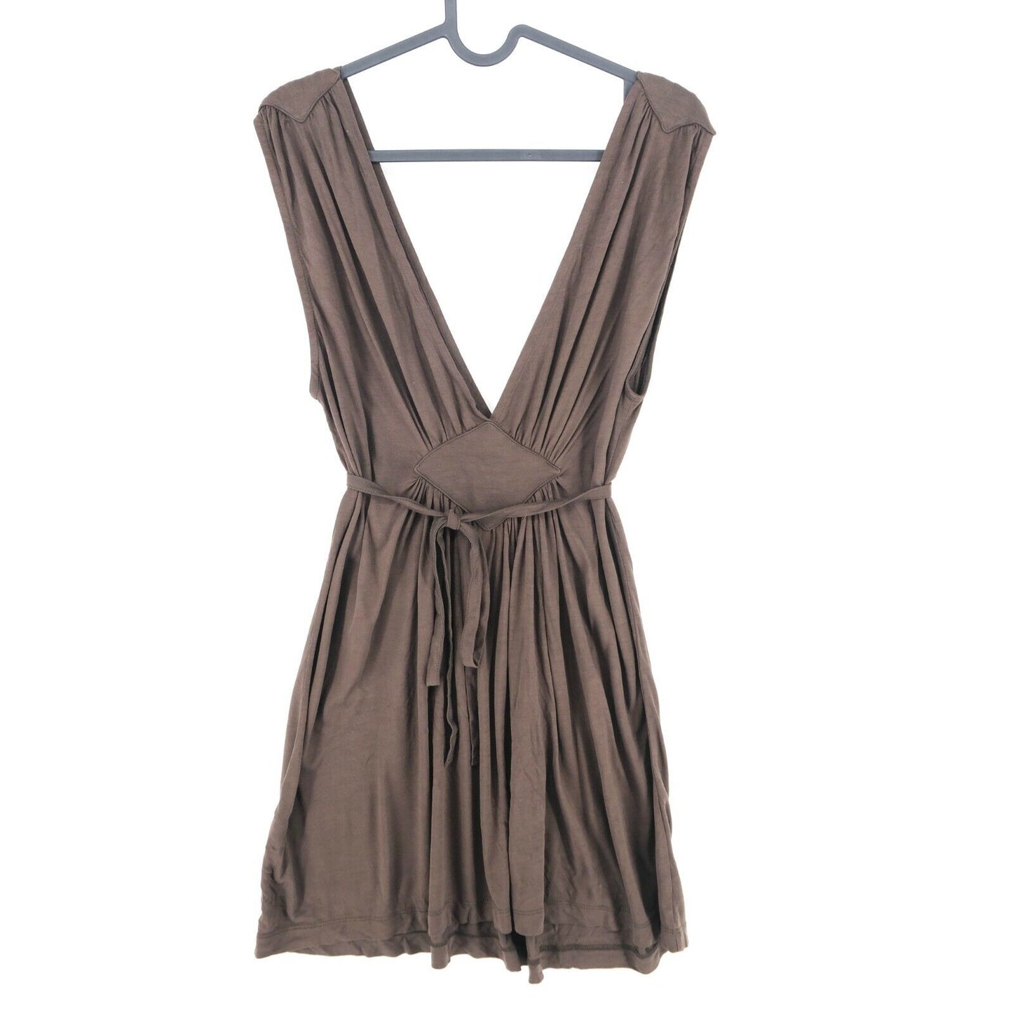 RRP €265 FRENCH CONNECTION Brown V Neck Dress Size 10 - S