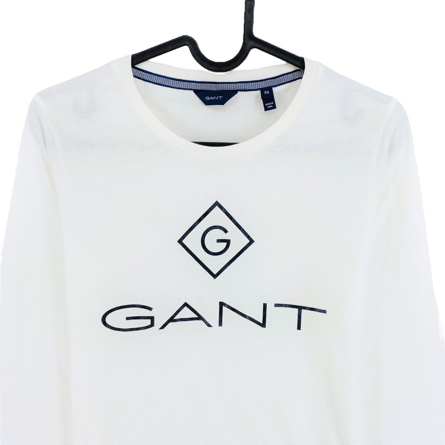 GANT Weißes Lock Up Langarm-T-Shirt Größe XS