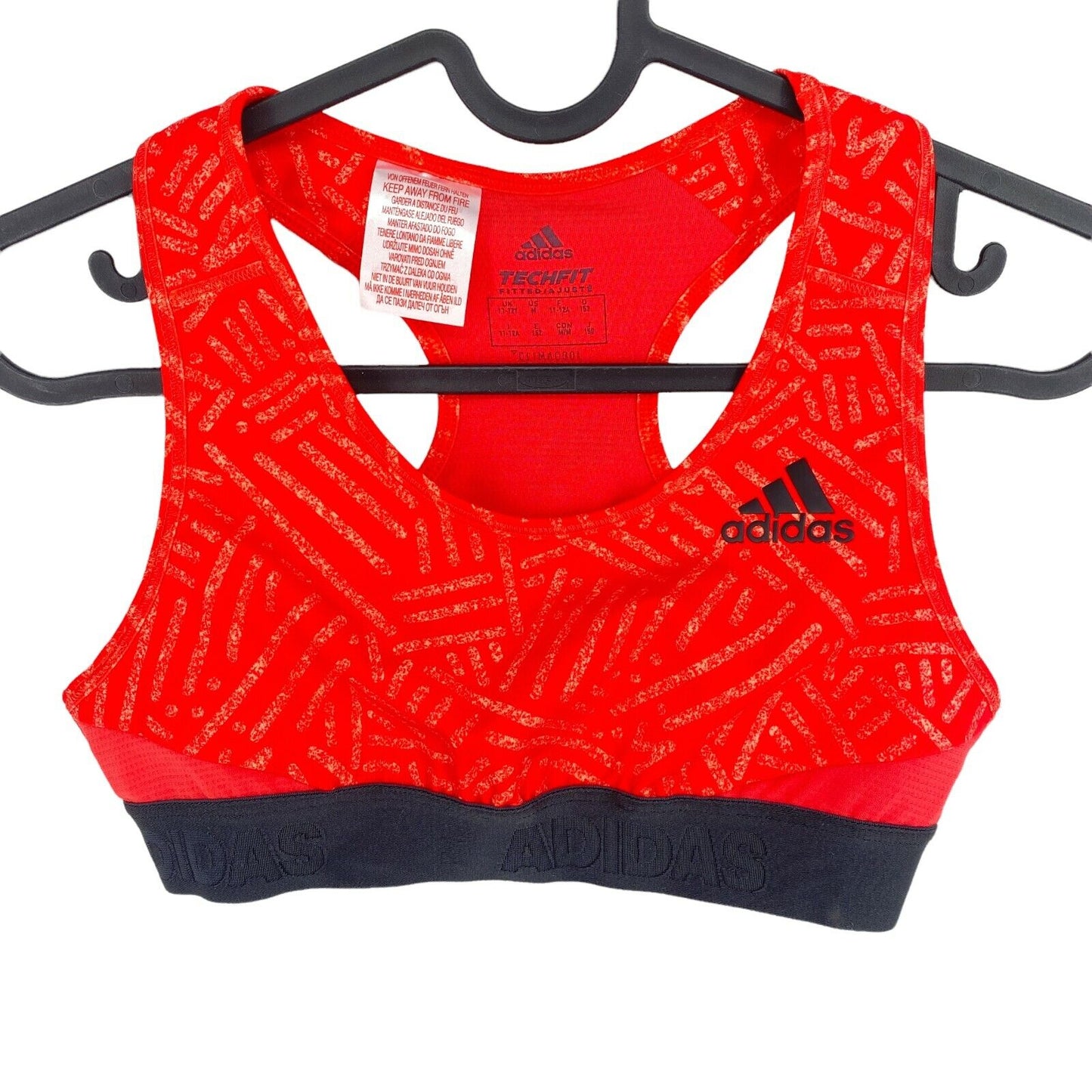 Adidas Climacool Tech Fit Red Sports Bra Size 11 - 12 Years