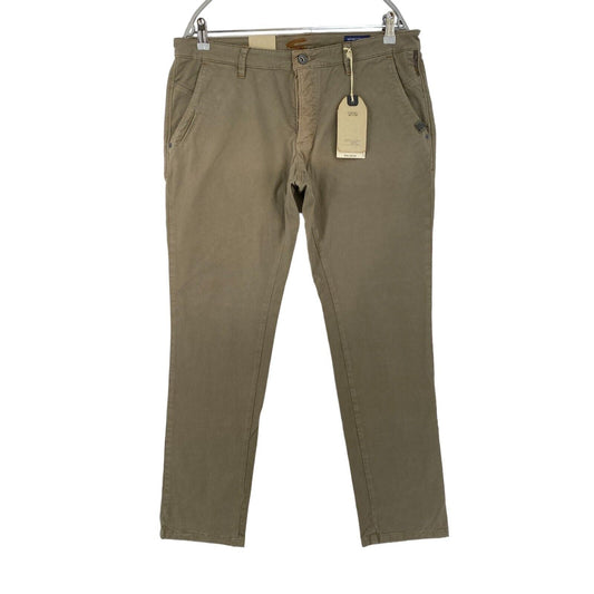 CAMEL ACTIVE MADISON Brown Modern Slim Fit Chino Trousers Size W34 L32