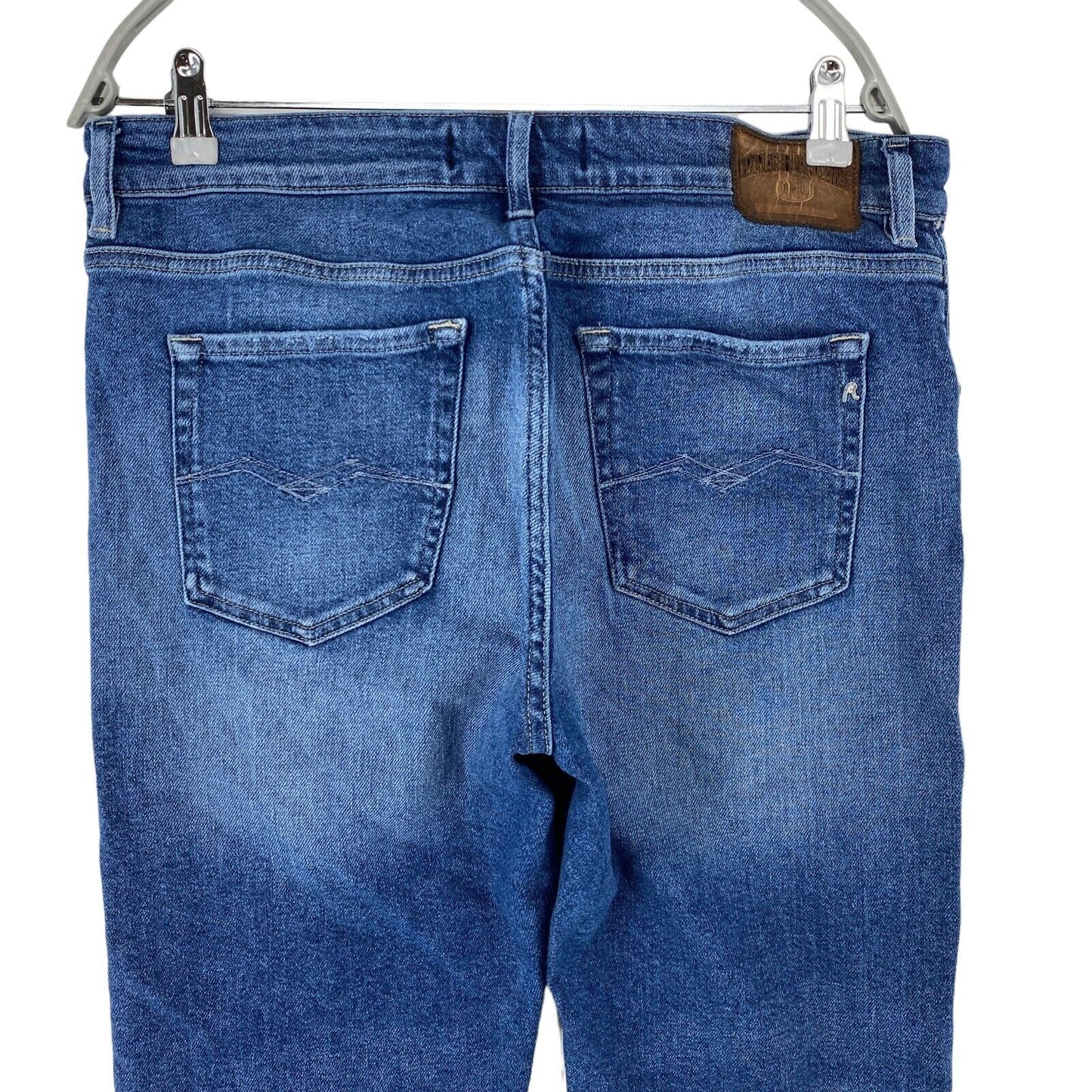 Replay femmes bleu Stretch coupe fuselée régulière jean W31 L30