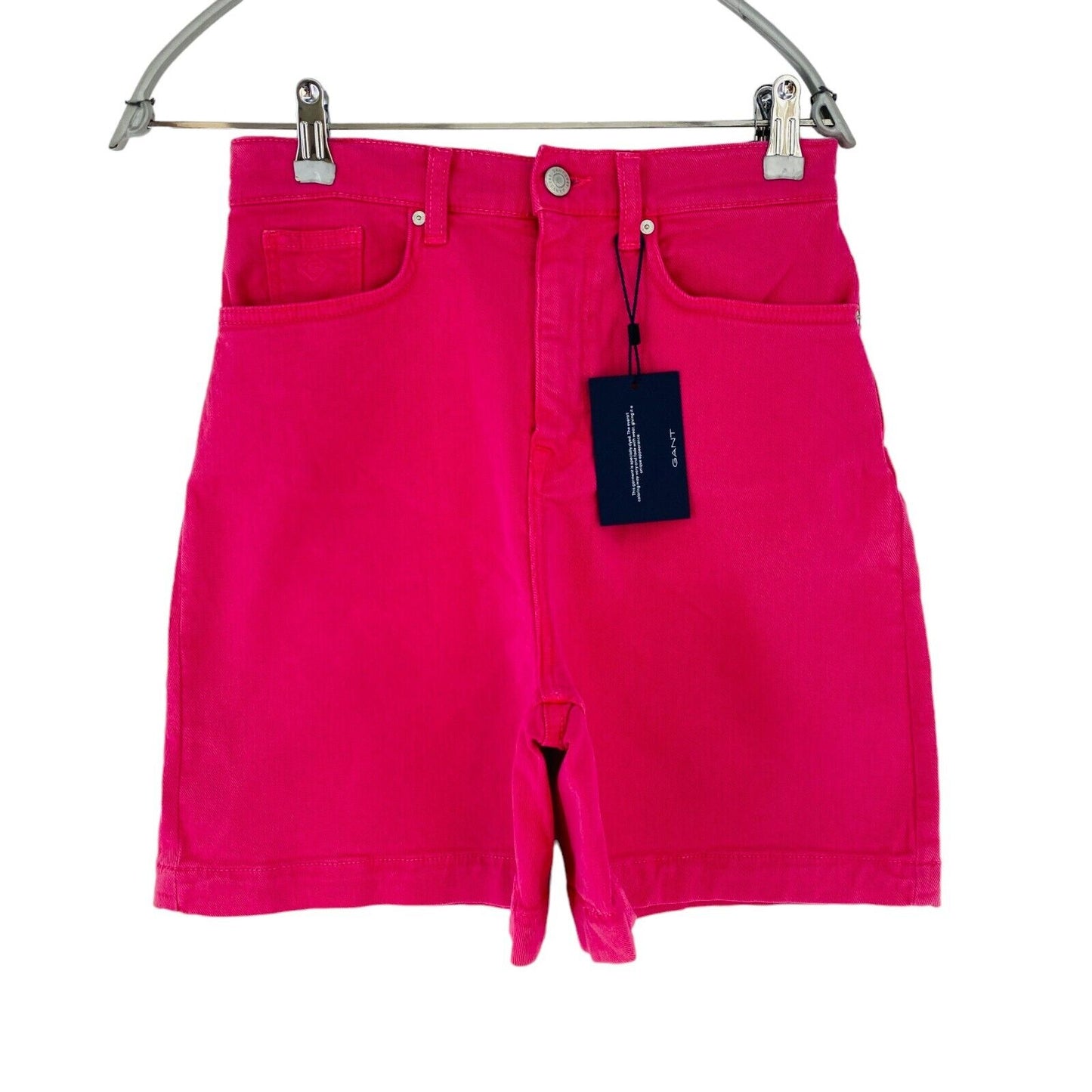 GANT Women Pink Regular Fit Denim Shorts Size W26