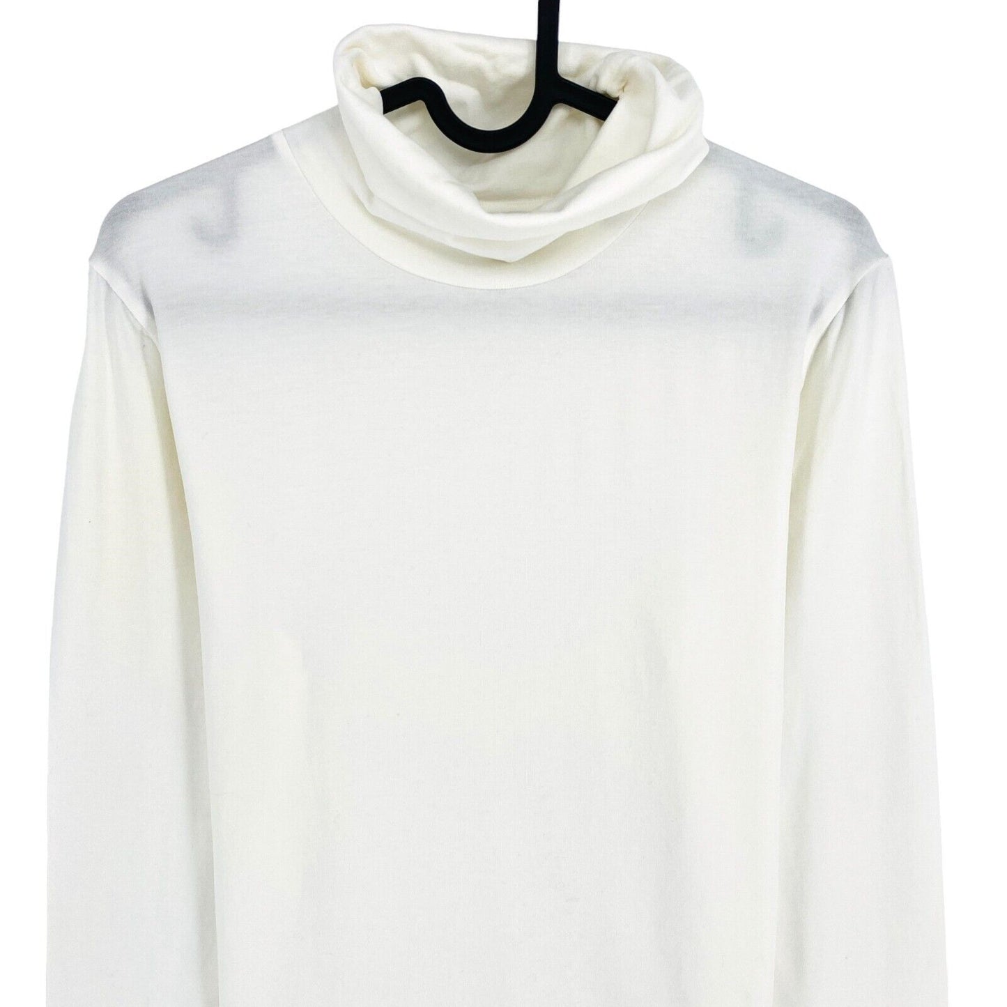 GANT White Jersey Turtle Neck Long Sleeves T Shirt Size S