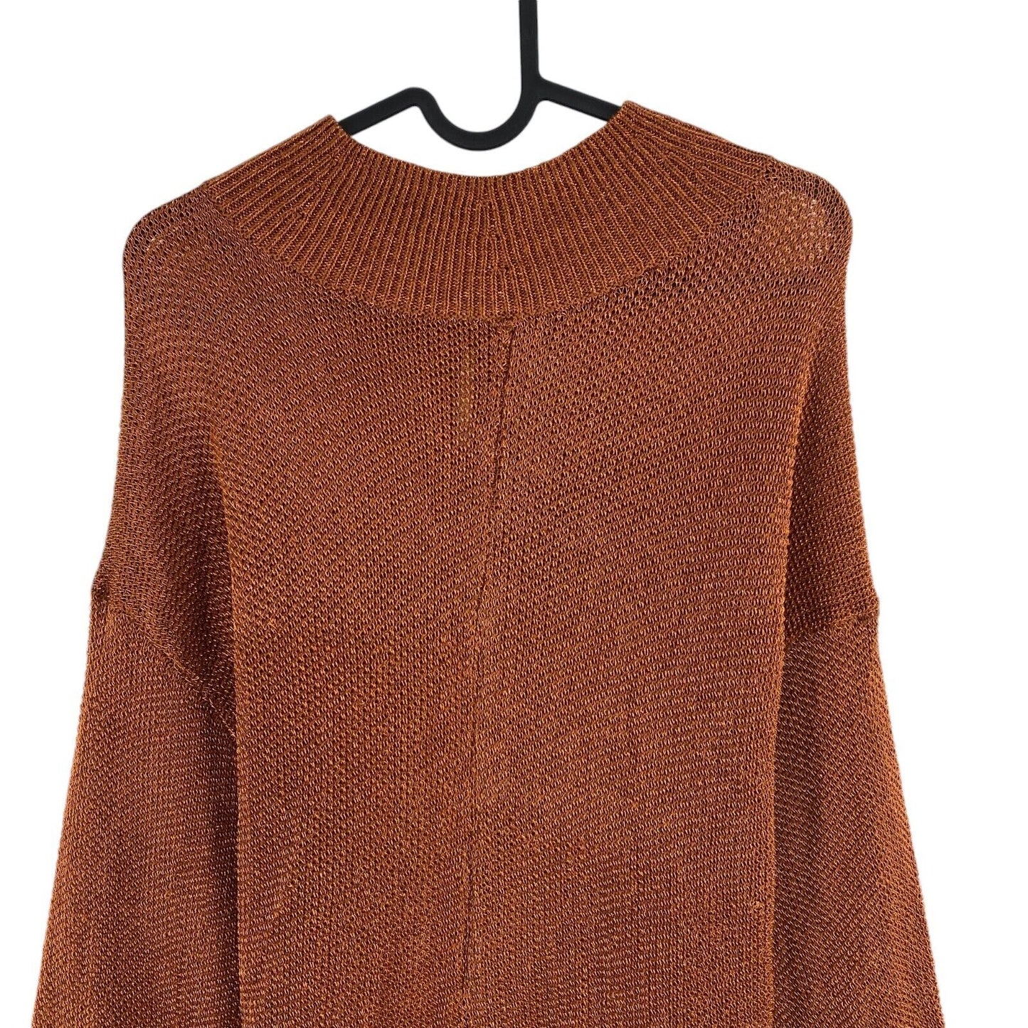 Free People Women Bronze High Neck Long Sleeves Tunic Sweater Jumper Size S