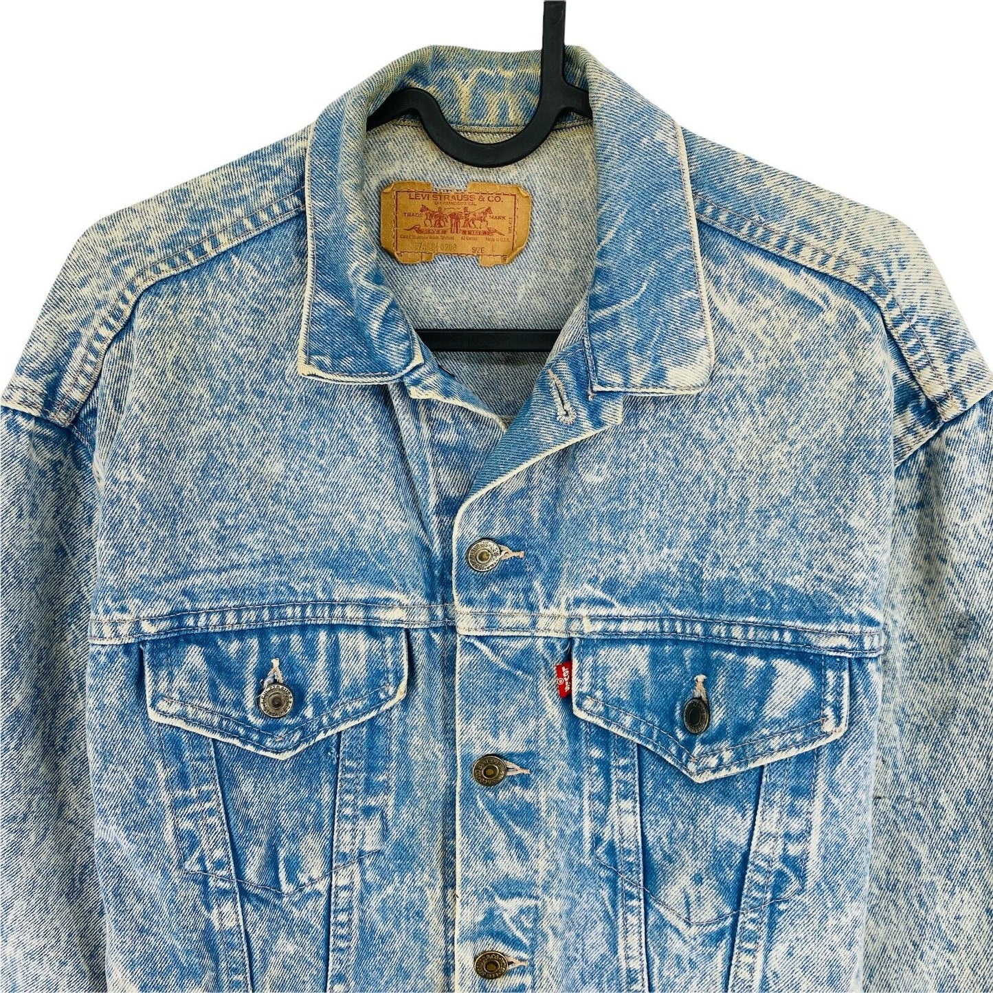 Levi's Light Blue Vintage Denim Jeans Distressed Jacket Size L