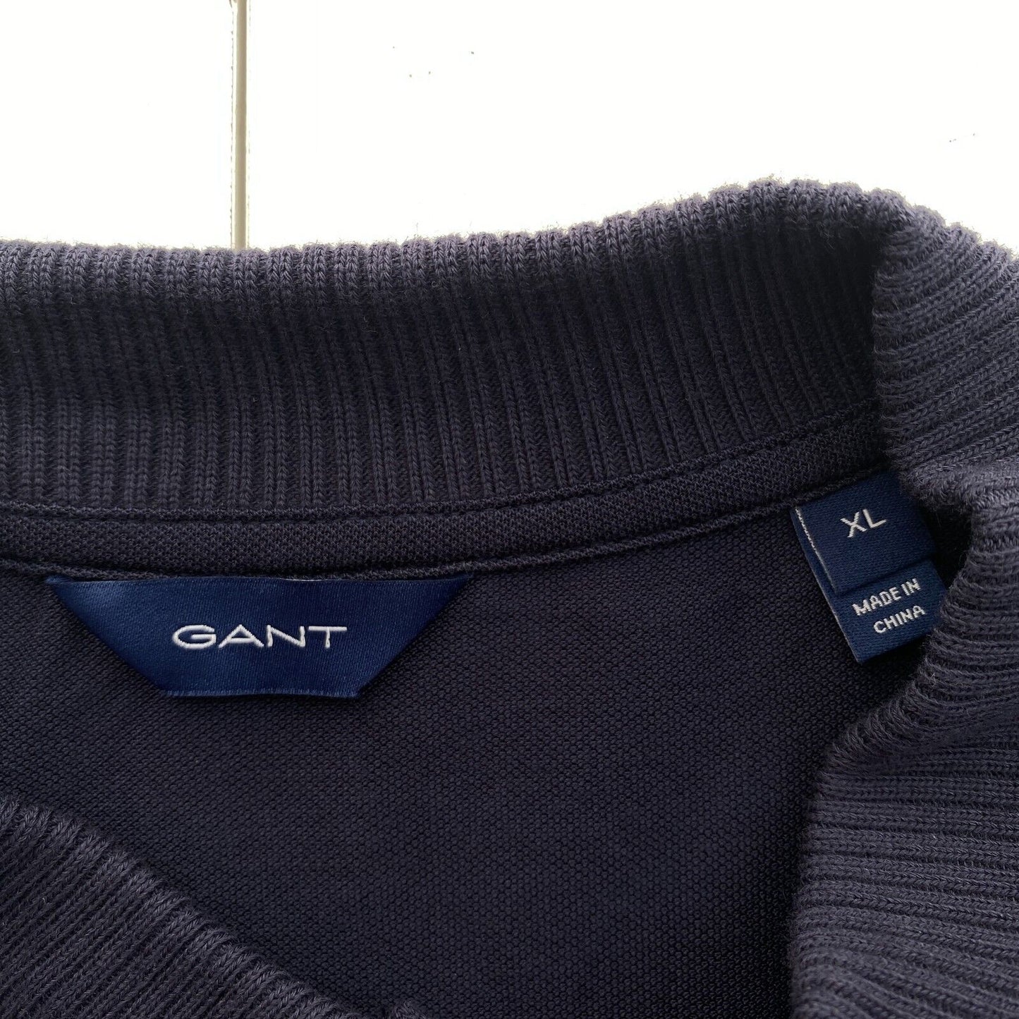 GANT Women Navy Blue Pique Short Sleeves Polo Shirt Size XL