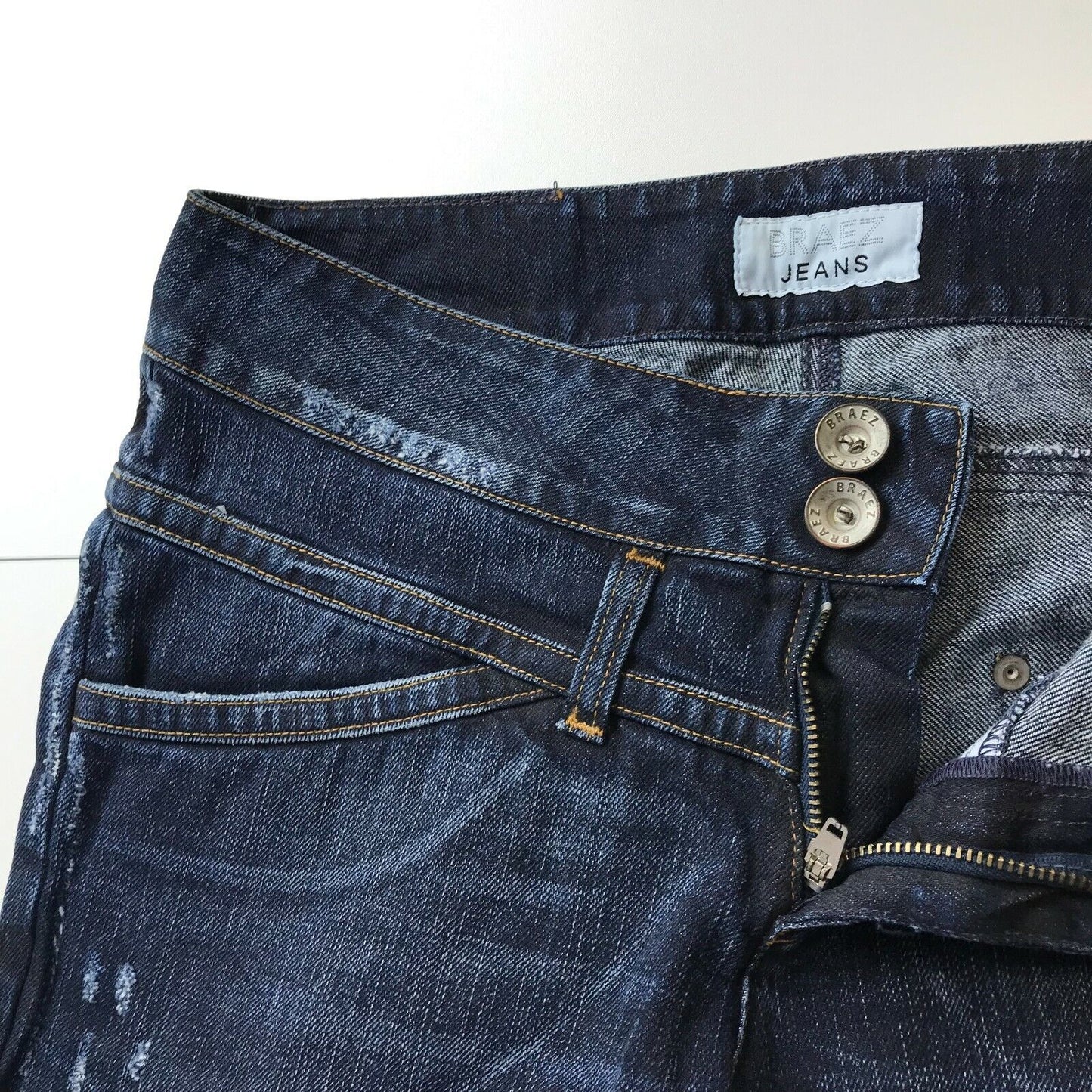 BRAEZ Damen Jeans, Blau, Loose Straight Fit, Größe W29