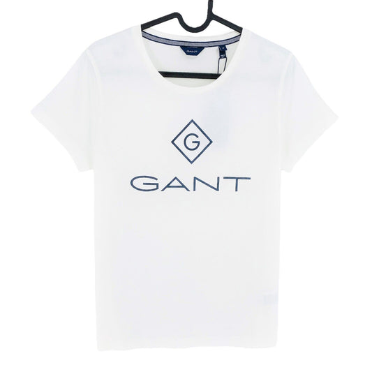 GANT Weißes Lock Up T-Shirt mit Rundhalsausschnitt, Größe M