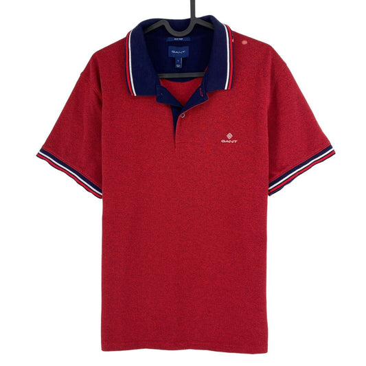 GANT Poloshirt Tech Prep Piqué Rugger, Dunkelrot, Größe L