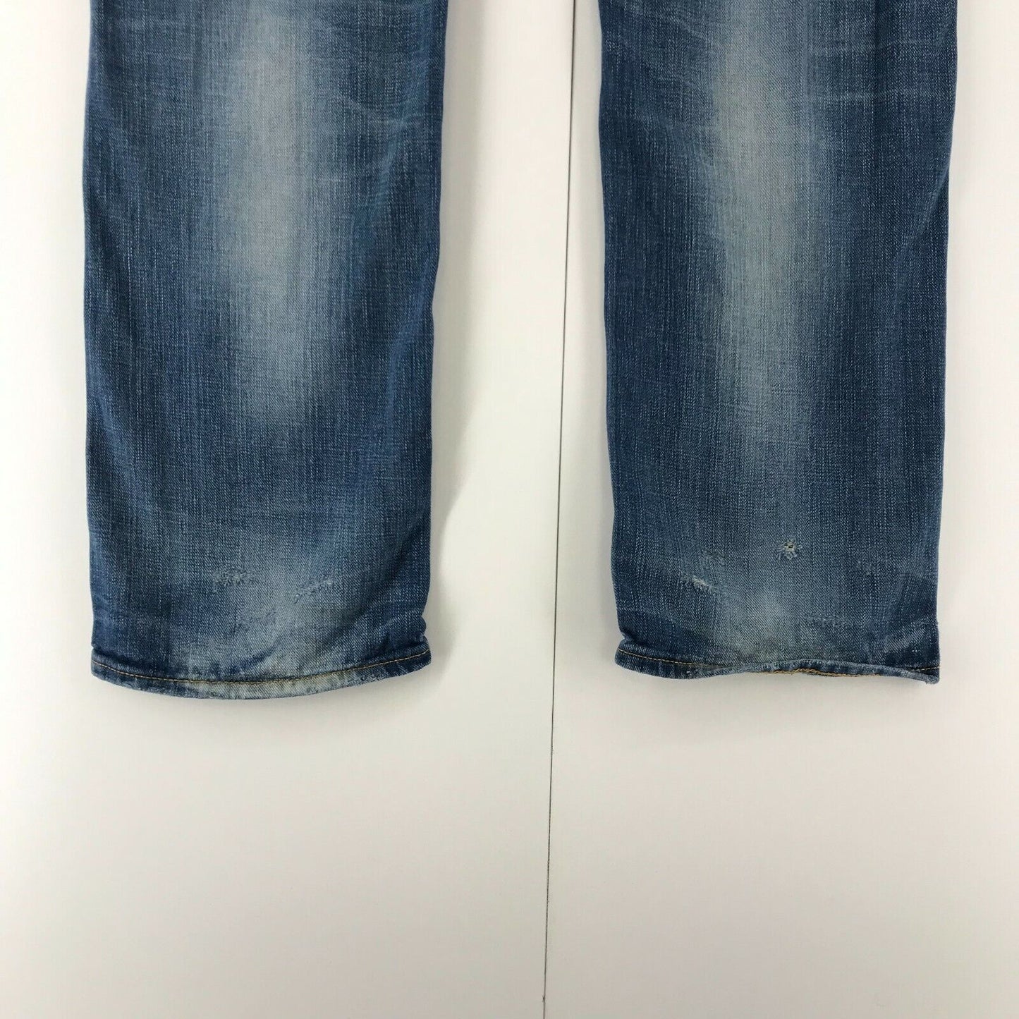 Lee BLAKE Blue Relaxed Straight Fit Ripped Distressed Jeans Size W33 L34