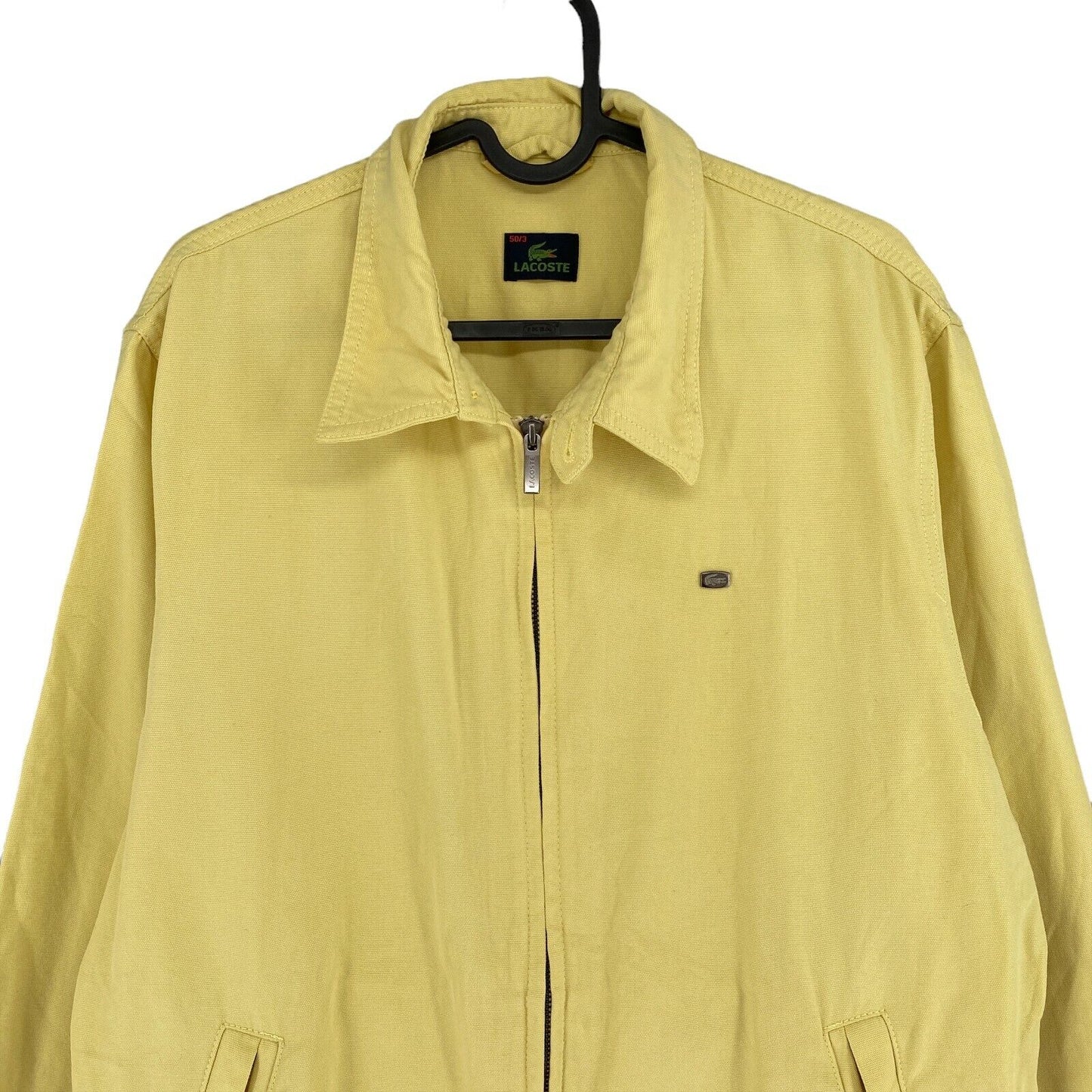 LACOSTE Pastel Yellow 100% Cotton Jacket Size FR 3 UK/US 40